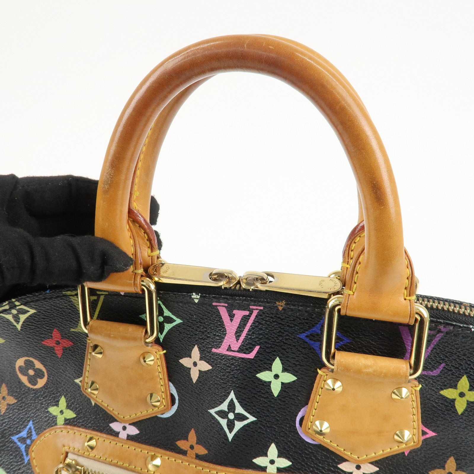 Louis Vuitton Monogram Multicolor Alma Hand Bag Noir M92646