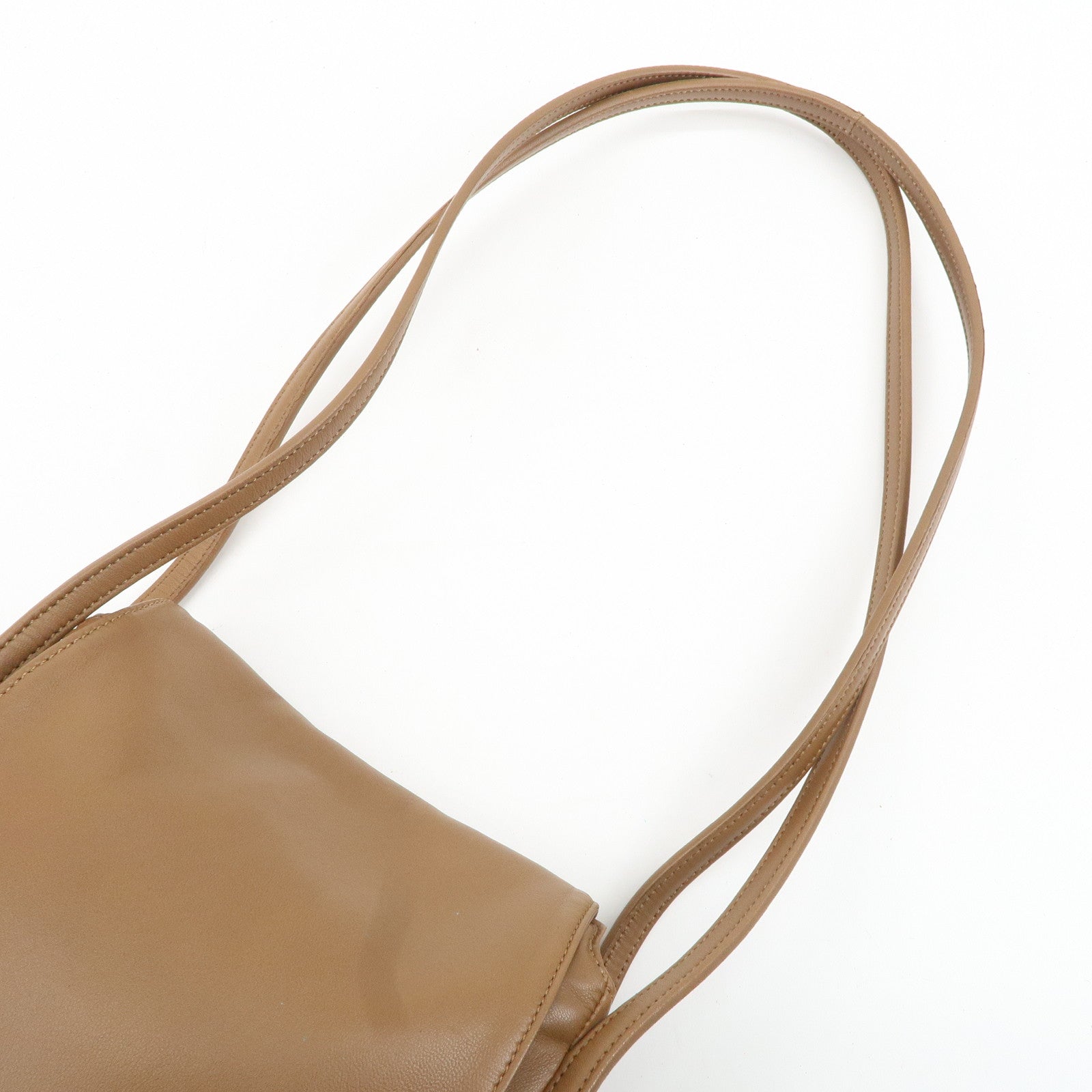 LOEWE Anaglam Leather Shoulder Bag Crossbody Bag Brown