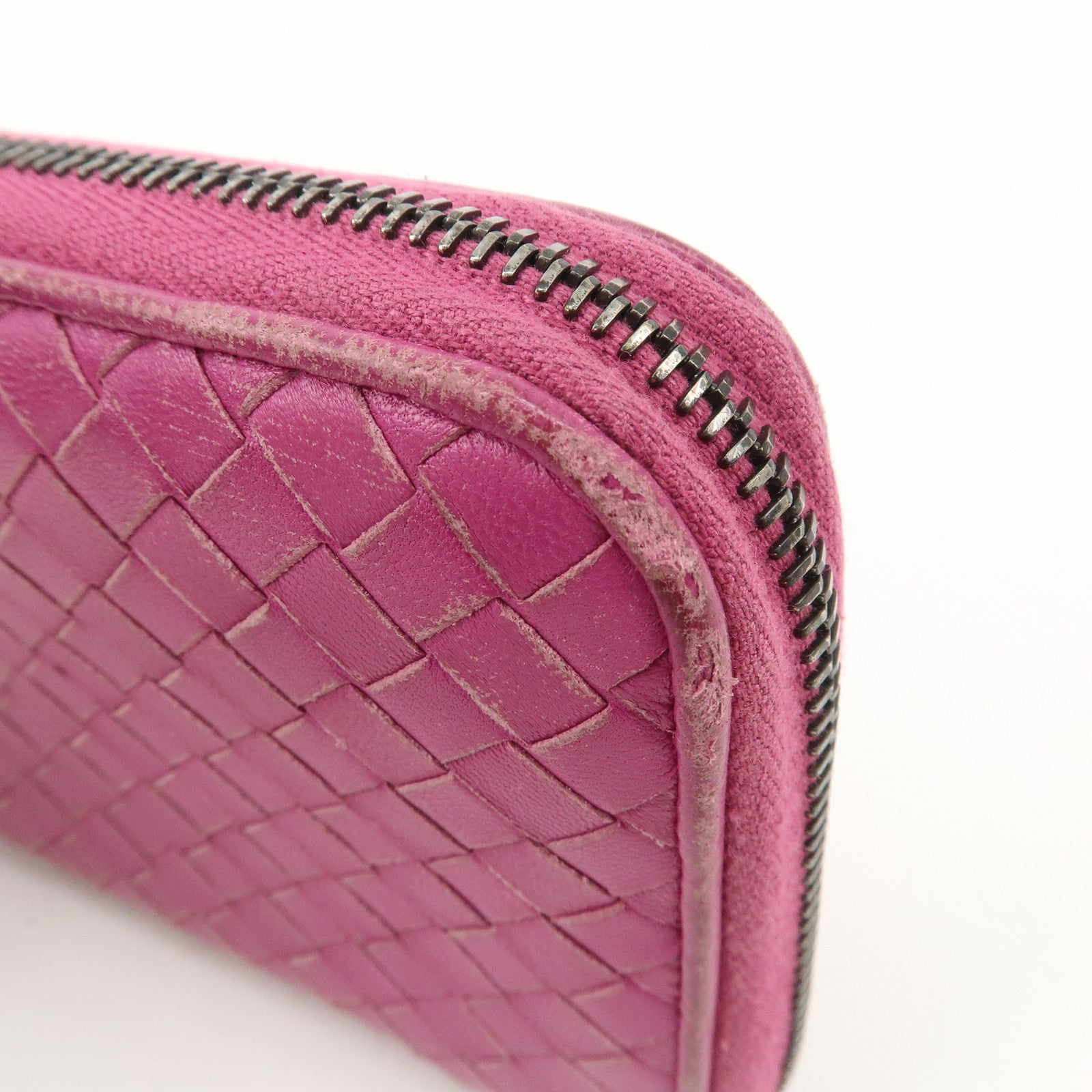 BOTTEGA VENETA Set of 2 Intrecciato Leather Wallet Pink