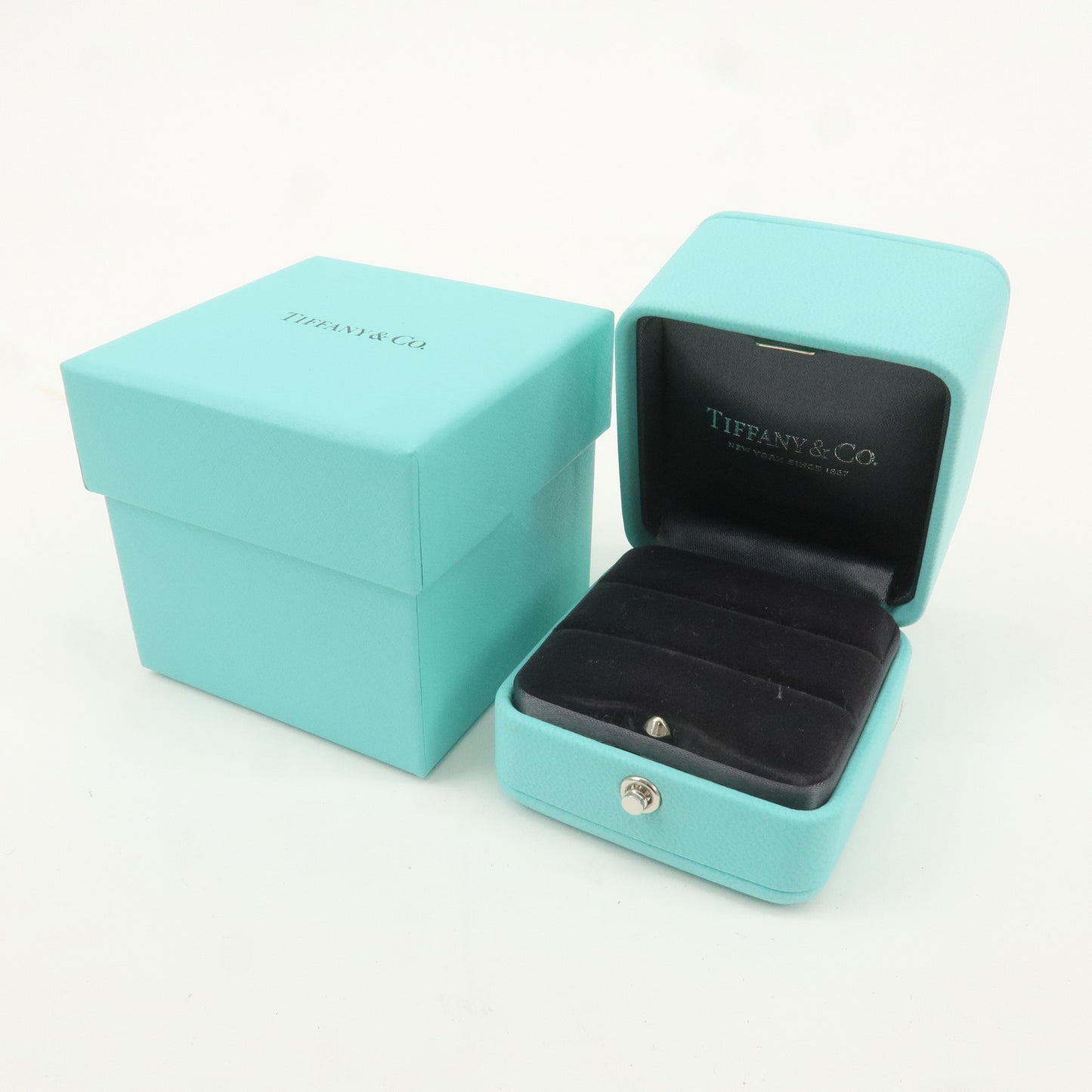 Tiffany&Co. Set of 2 Jewelry Box For Pair Rings Tiffany Blue