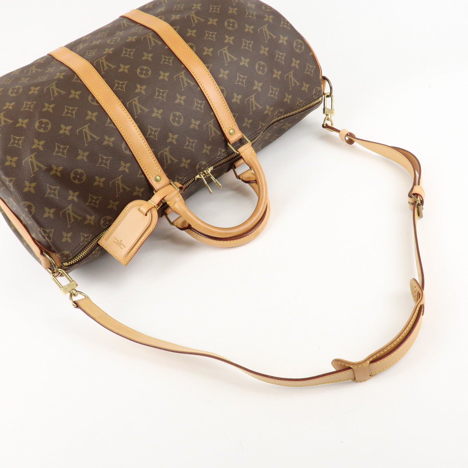 Louis Vuitton Monogram Keep All Bandouliere 50 Boston Bag M41416 Used