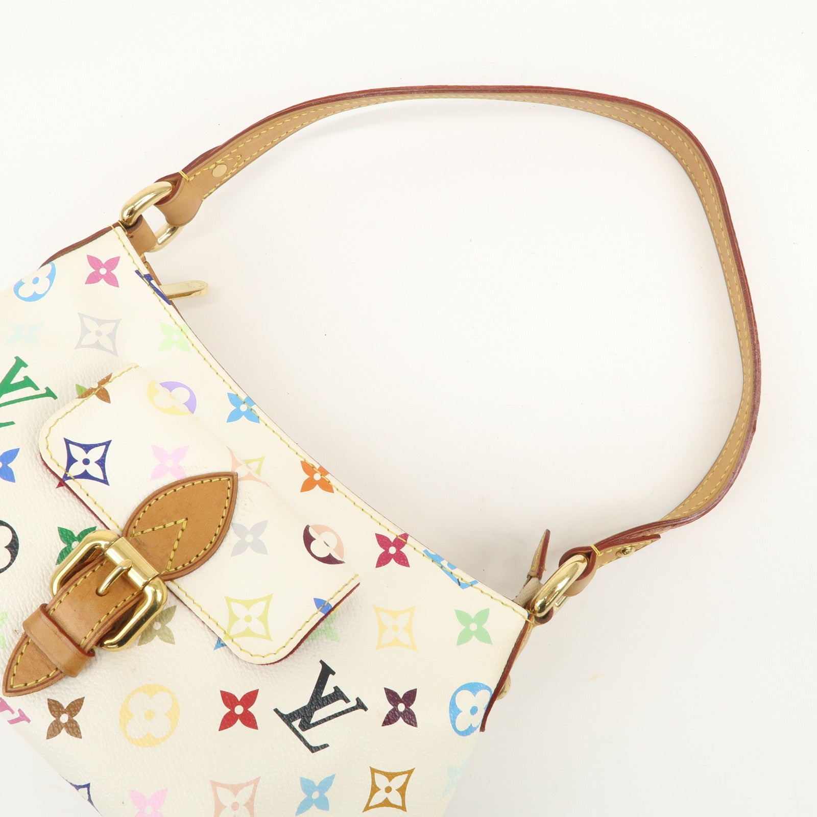 AuthLouis Vuitton Monogram Multicolor Eliza Shoulder Bag Blanc M40098