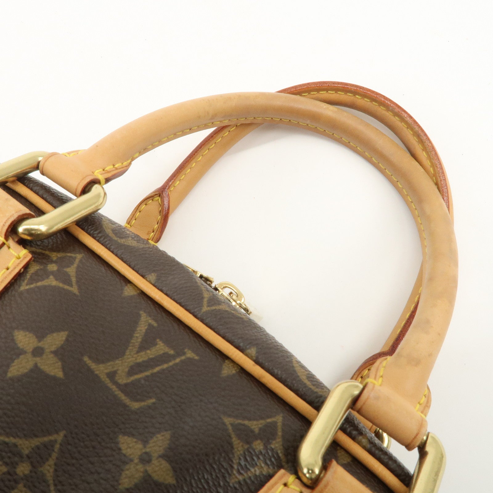 Louis Vuitton Monogram Manhattan PM Hand Bag Brown M40026