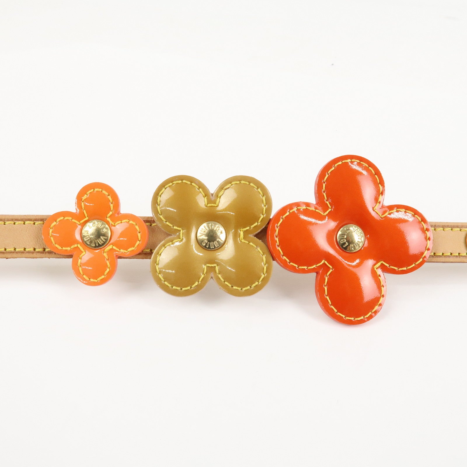 Louis Vuitton Flower Lexington Vernis Flower Belt M92255