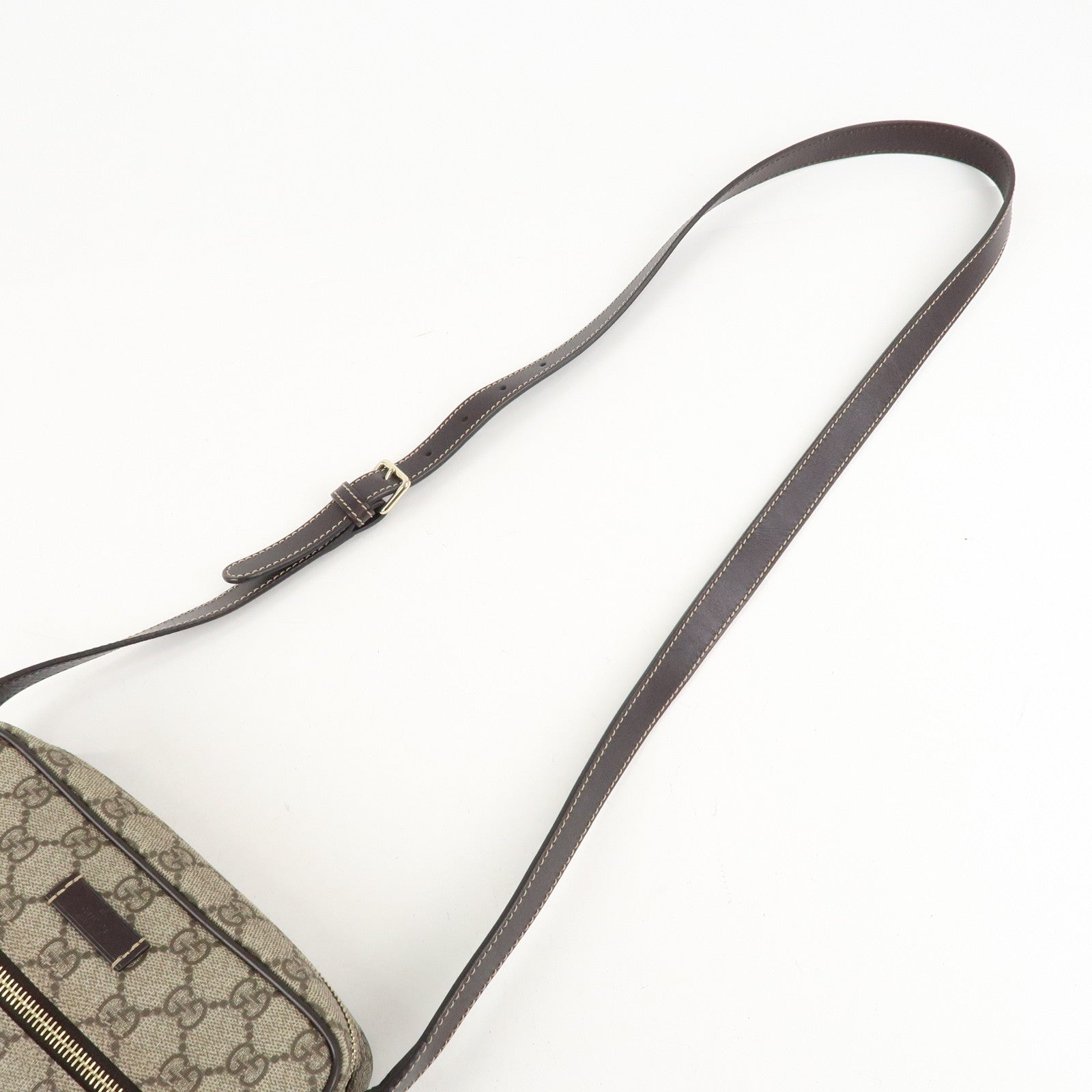 GUCCI GG Suprime Leather Shoulder Bag Beige Brown201447