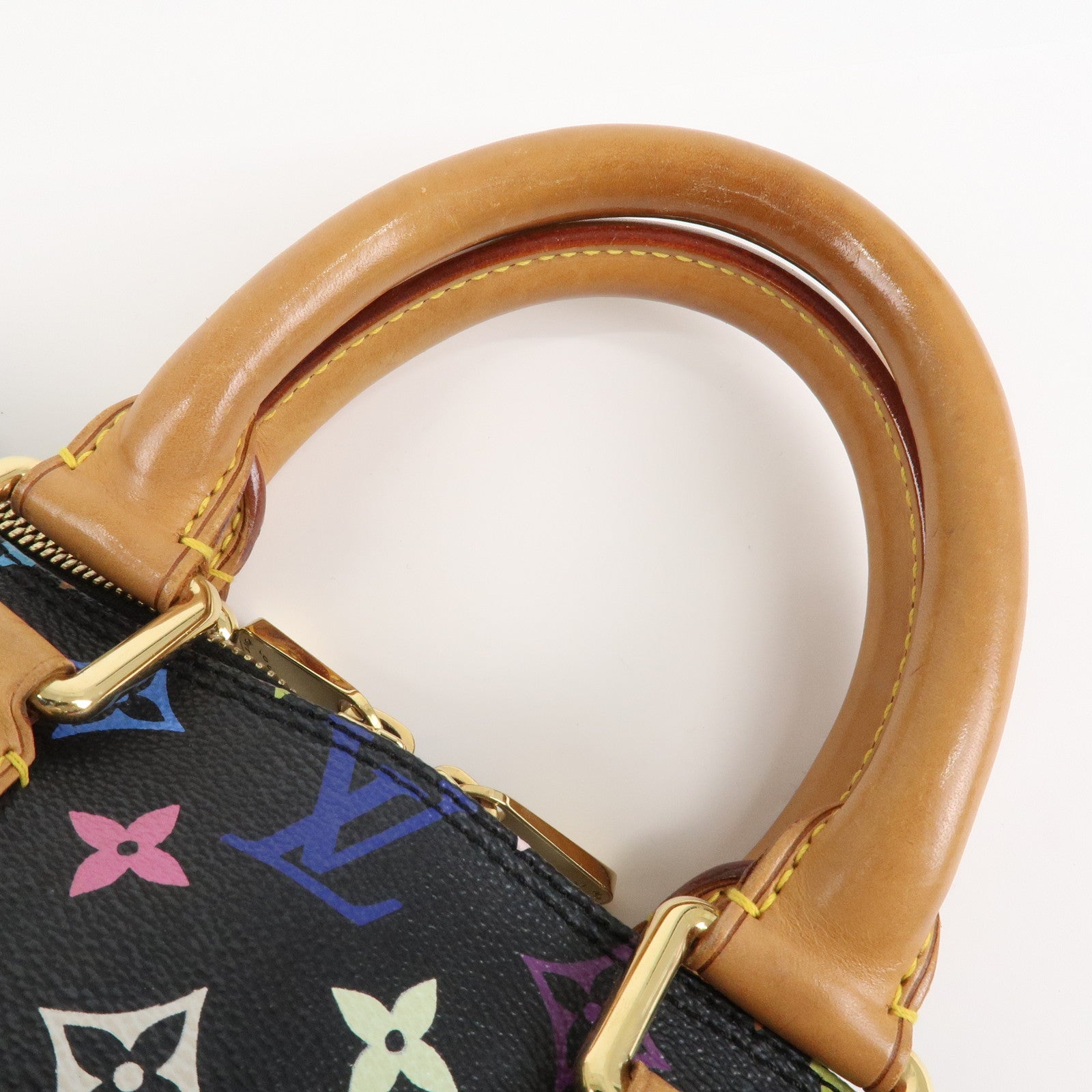 Louis Vuitton Monogram Multi Color Alma Hand Bag Noir M92646 Used