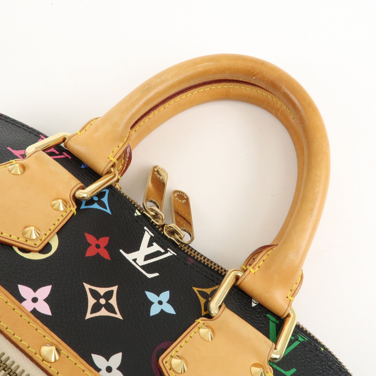 Louis Vuitton Monogram Multicolor Alma Hand Bag Noir M92646