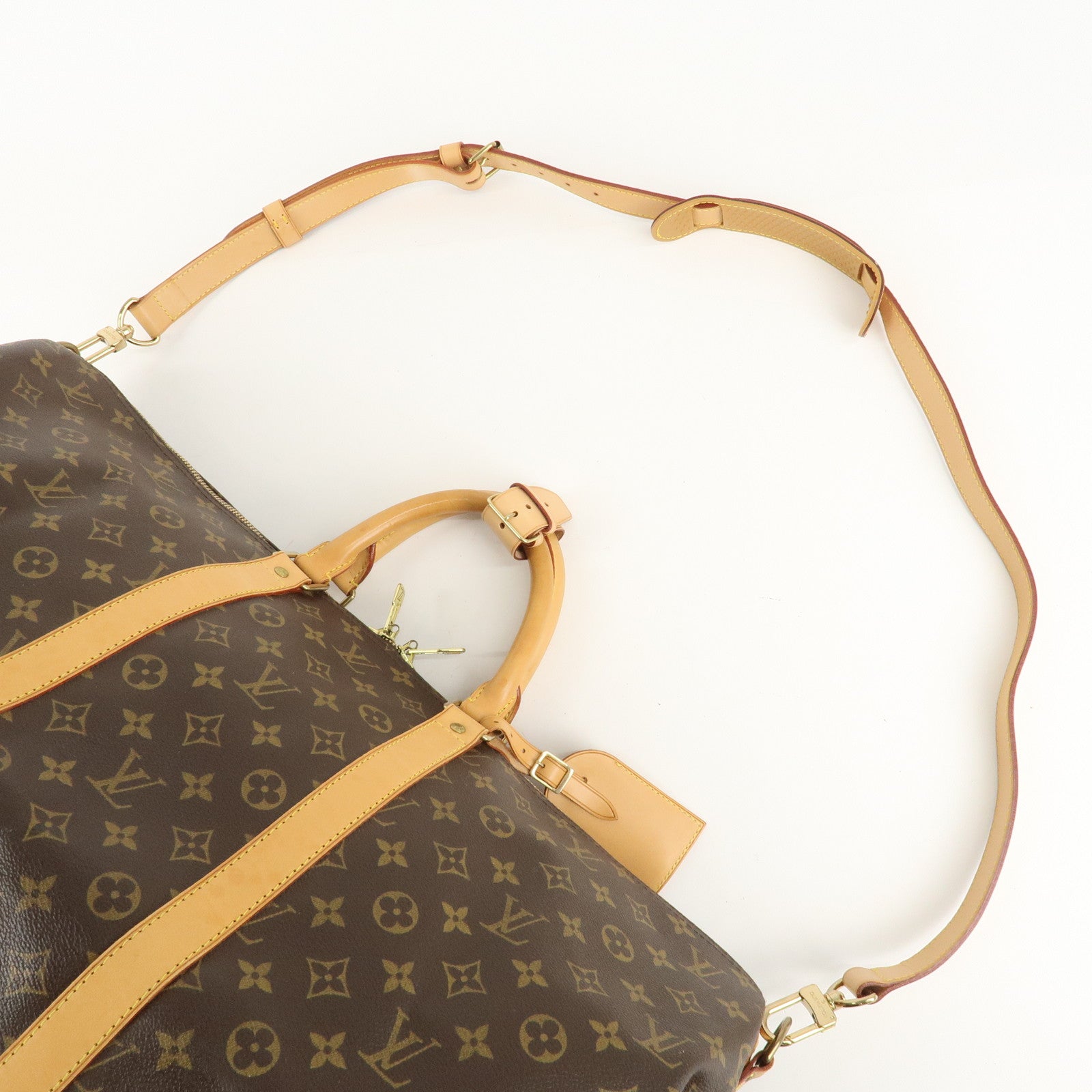 Louis Vuitton Monogram Keep All Bandouliere 55 Boston Bag M41414