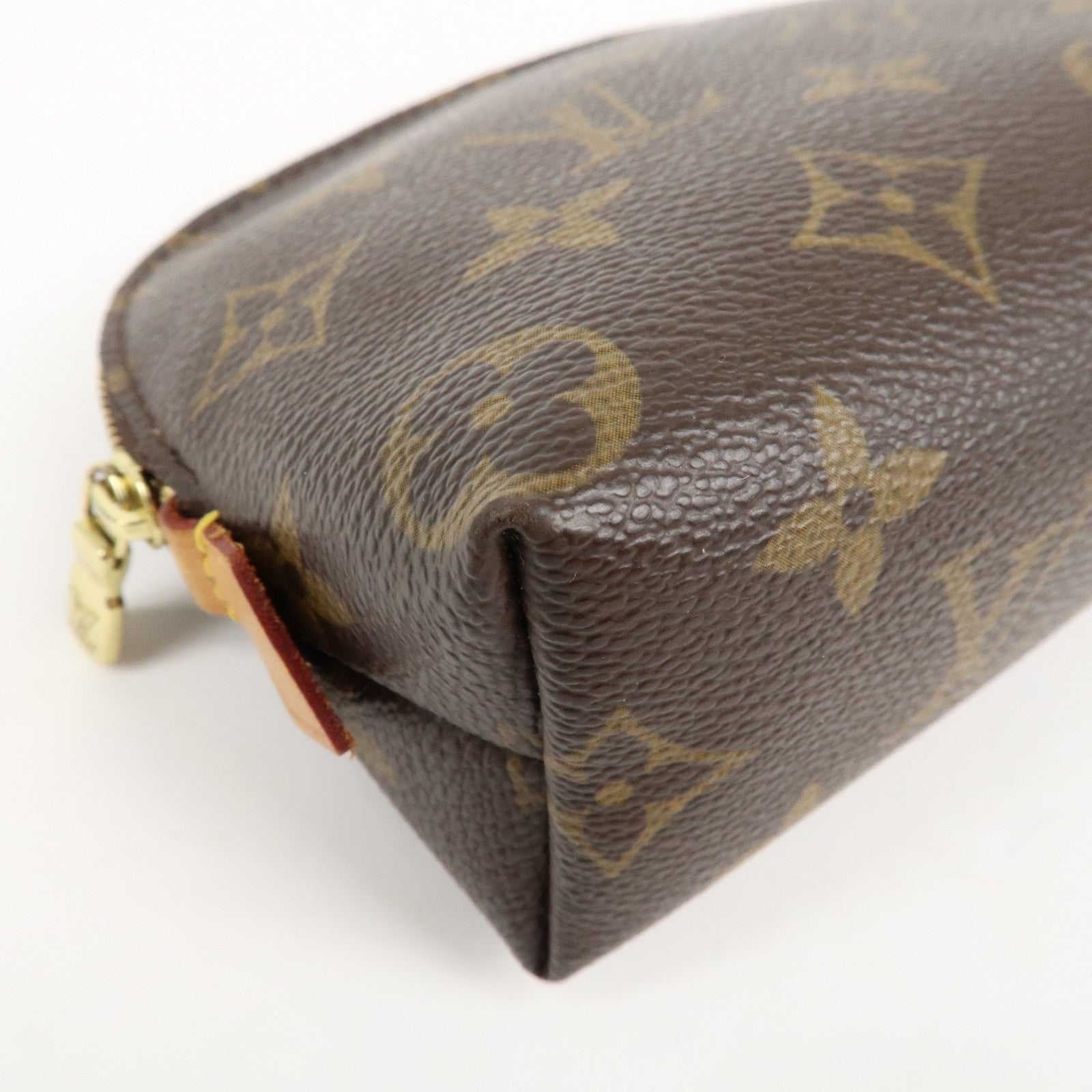 Louis Vuitton Monogram Pochette Cosmetic Pouch Brown M47515 Used