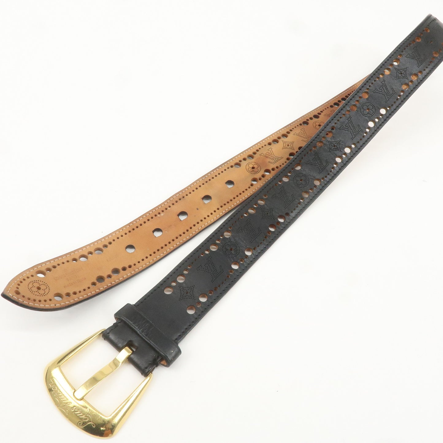 Louis Vuitton Saint-Tulle Belt Phoenix 40MM Vache 85/34 Noir