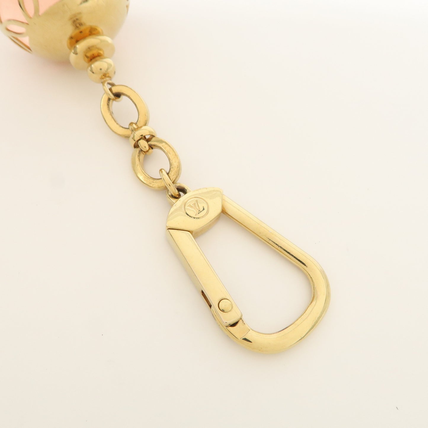 Louis Vuitton Porte Cles Ice Ball Key Charm Clear Rose M66779