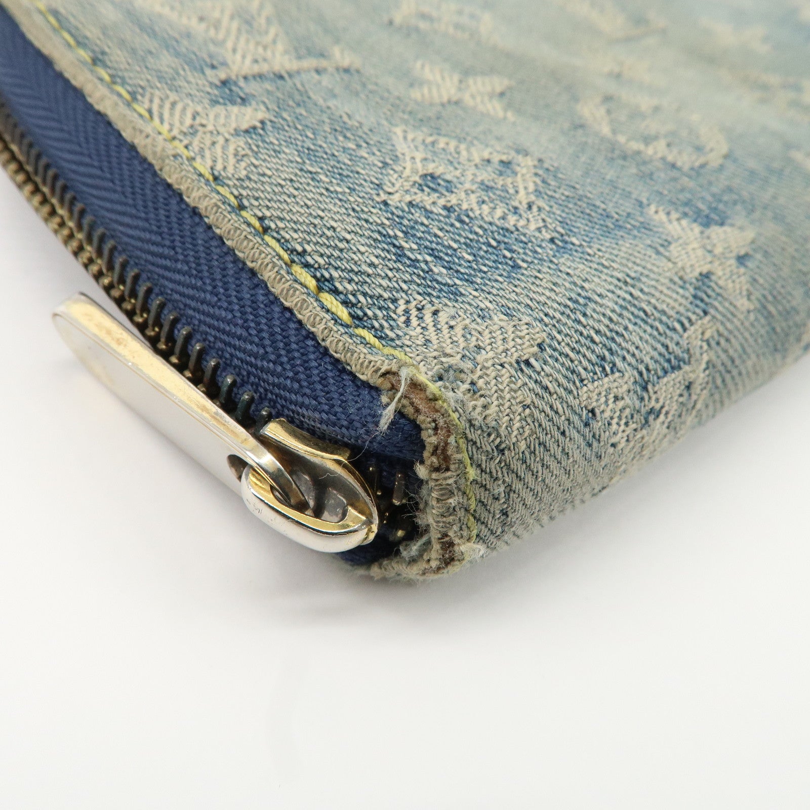 Louis Vuitton Monogram Denim Zippy Long Wallet Blue M95341