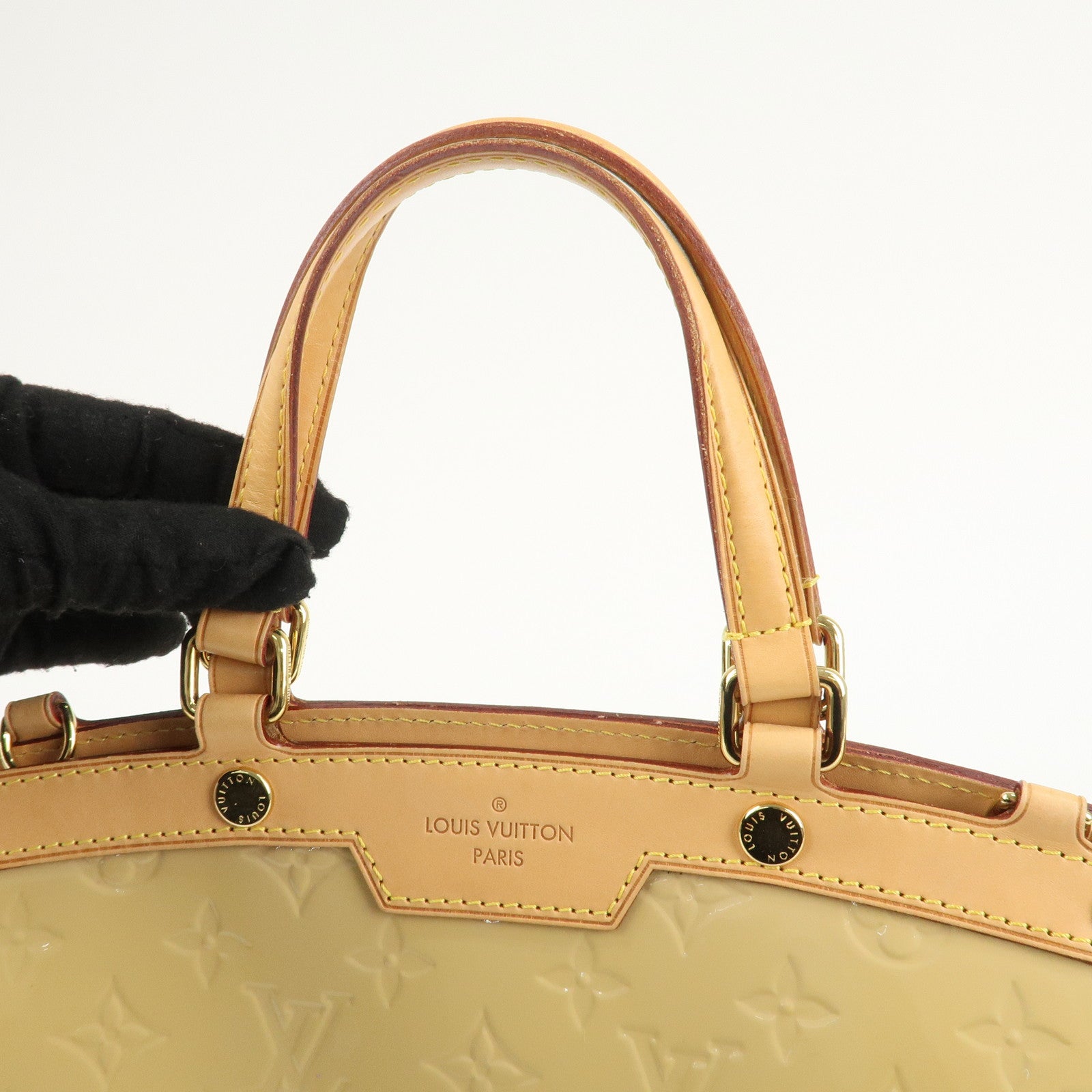 Louis Vuitton Monogram Vernis Blair MM Hand Bag Citrine M90108