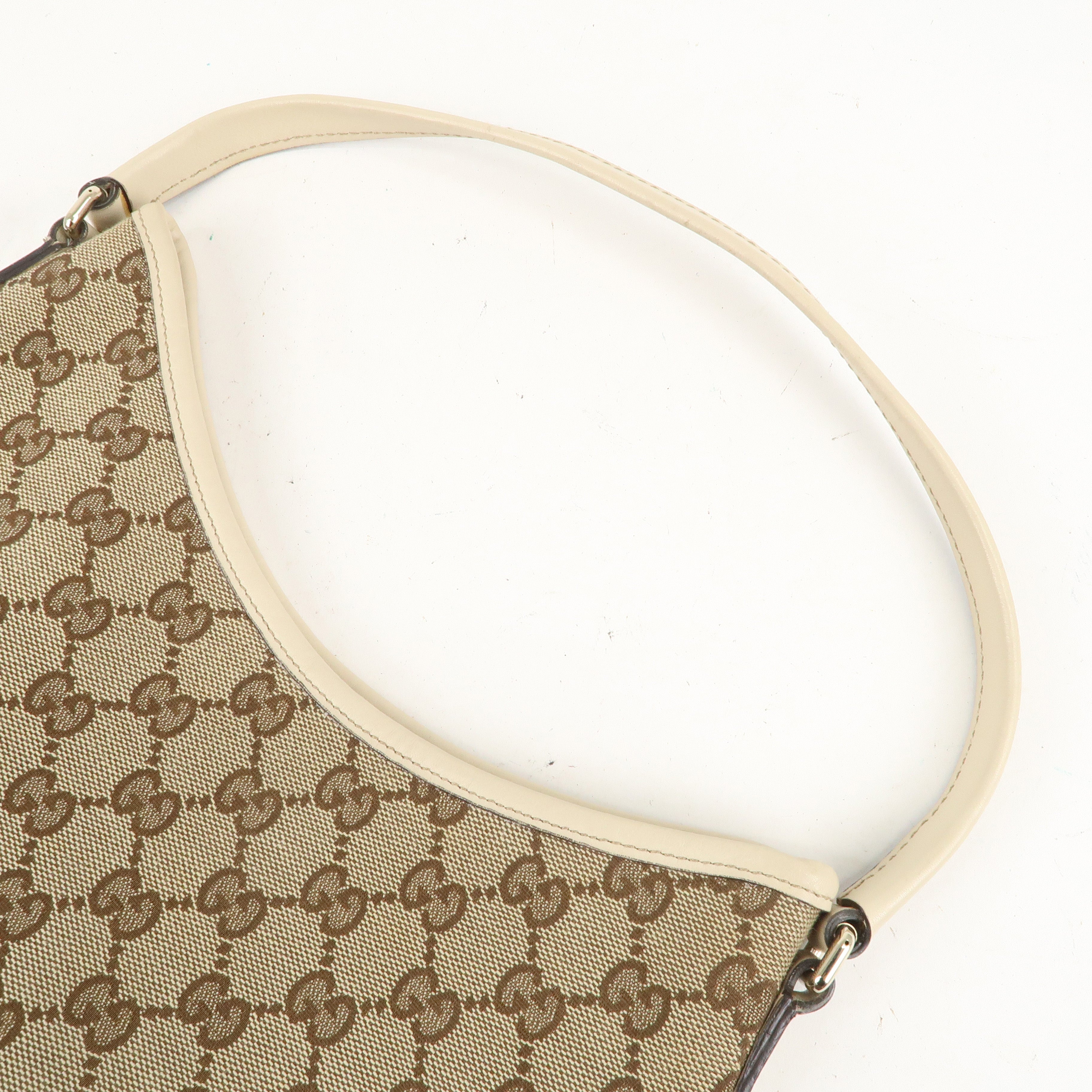 GUCCI Interlocking G Sherry GG Canvas Leather Shoulder Bag 169947