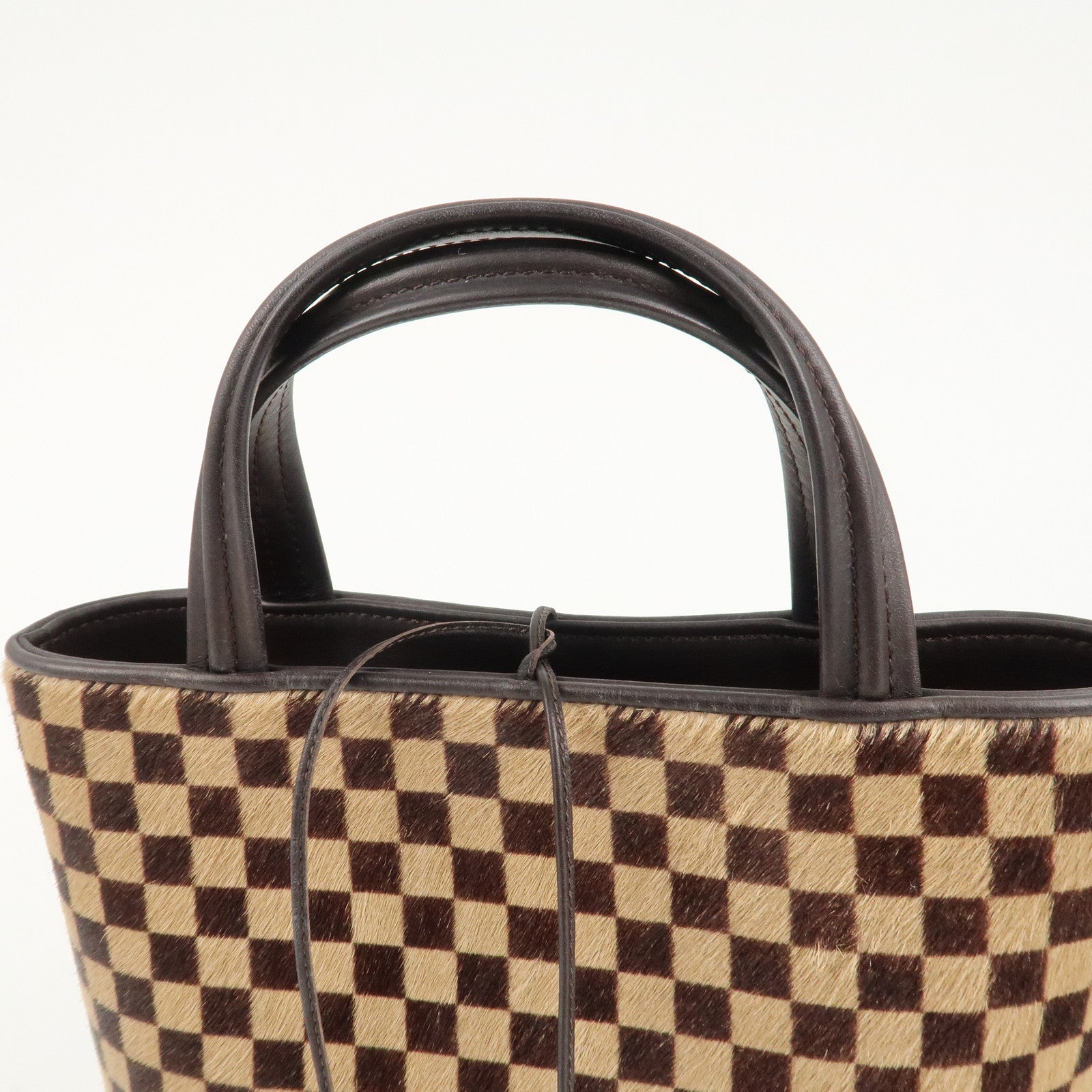 Louis Vuitton Damier Sauvage Impala Hand Bag Beige Brown M92133