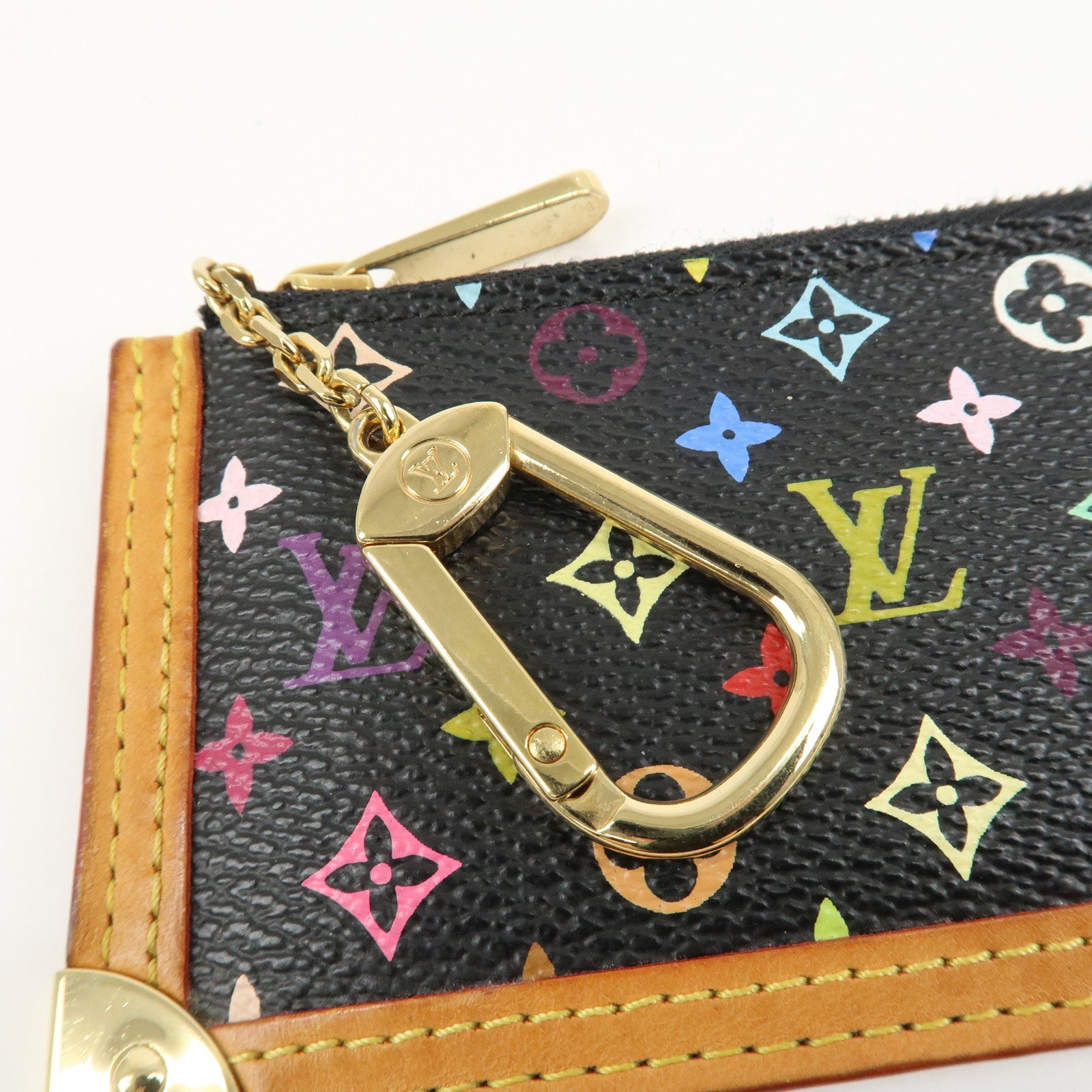 Louis Vuitton Monogram Multi Color Pochette Cles Noir M92654 Used