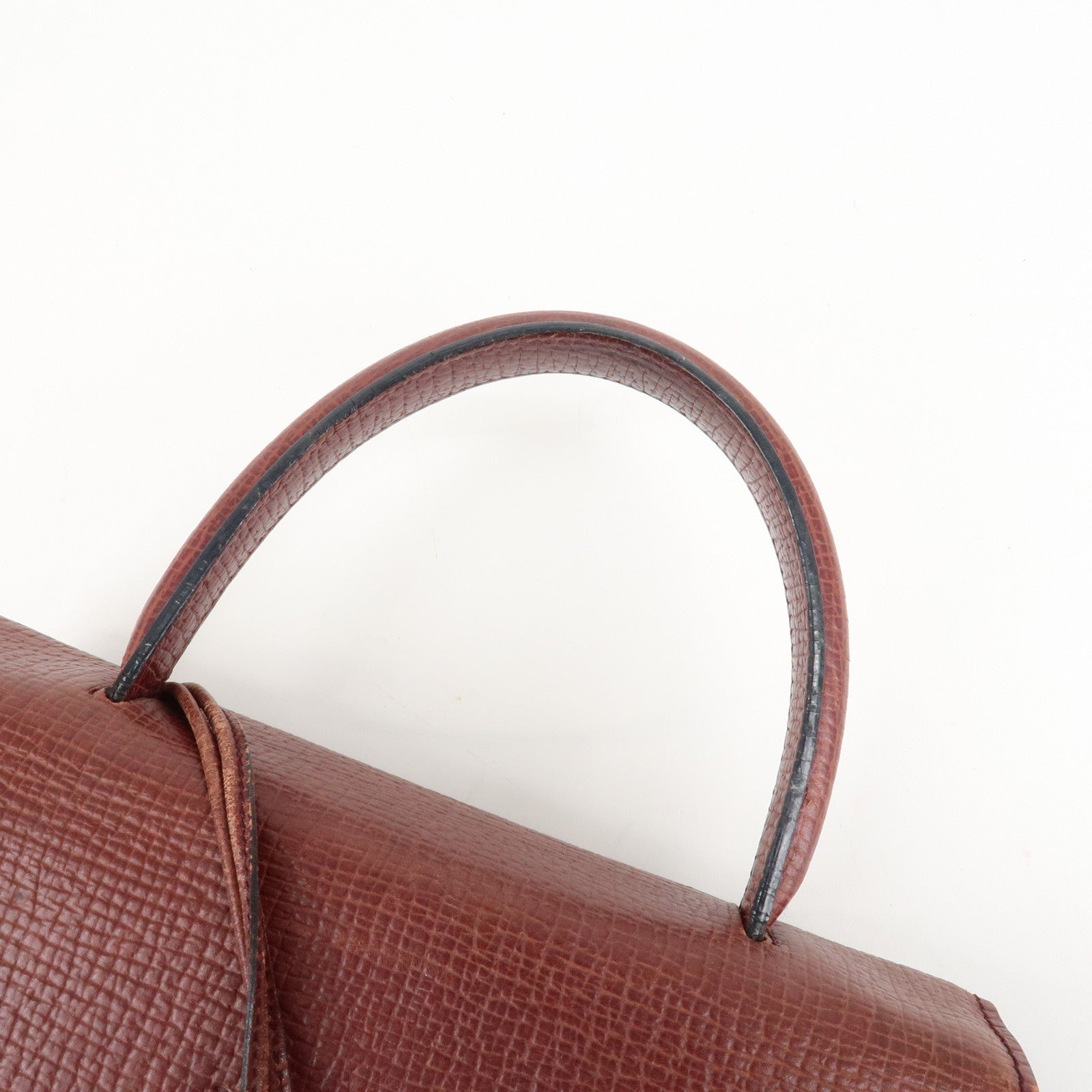 LOEWE Barcelona Leather 2 Way Hand Bag Shoulder Bag Wine