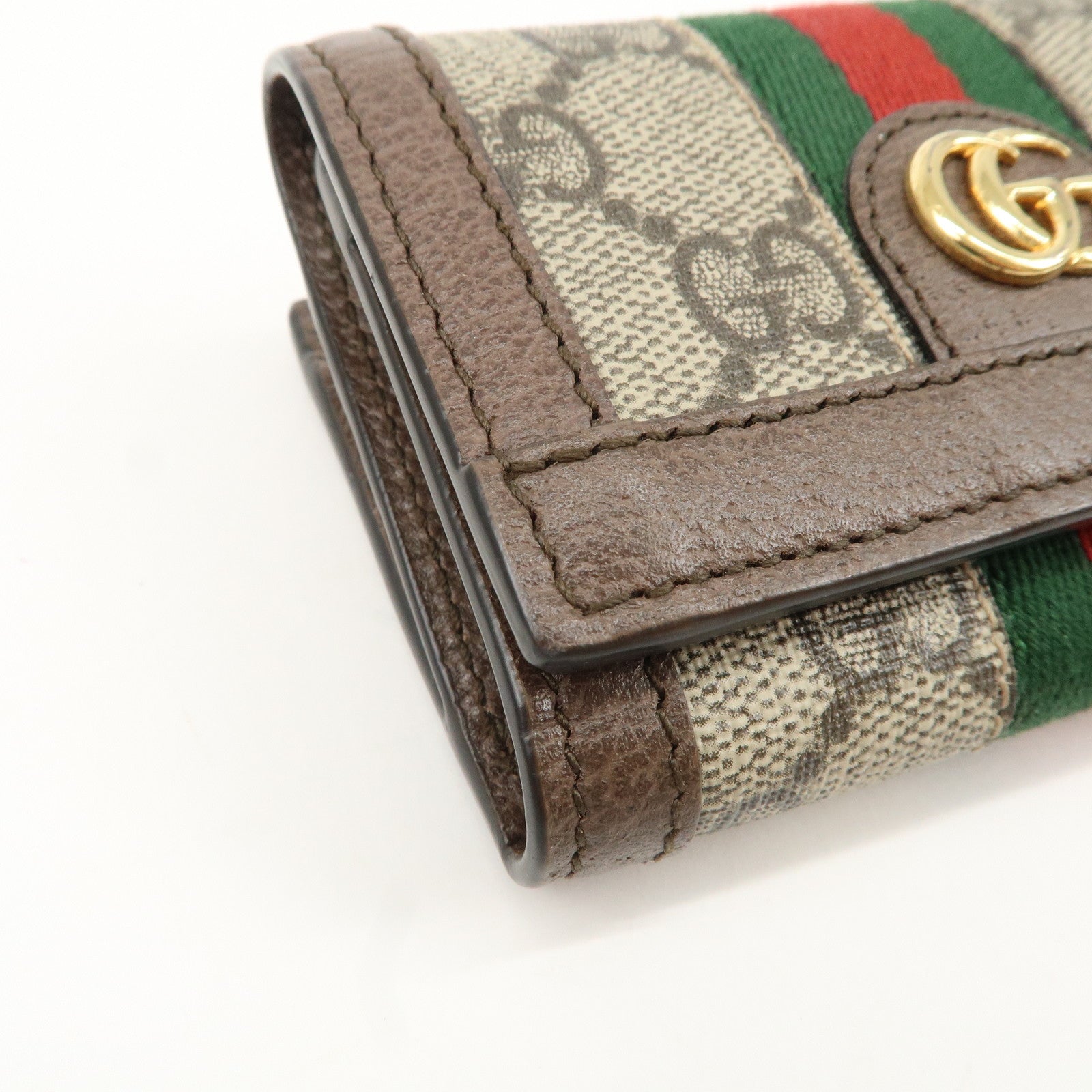 GUCCI Ophidia GG Supreme Leather Tri-Fold Compact Wallet 644334