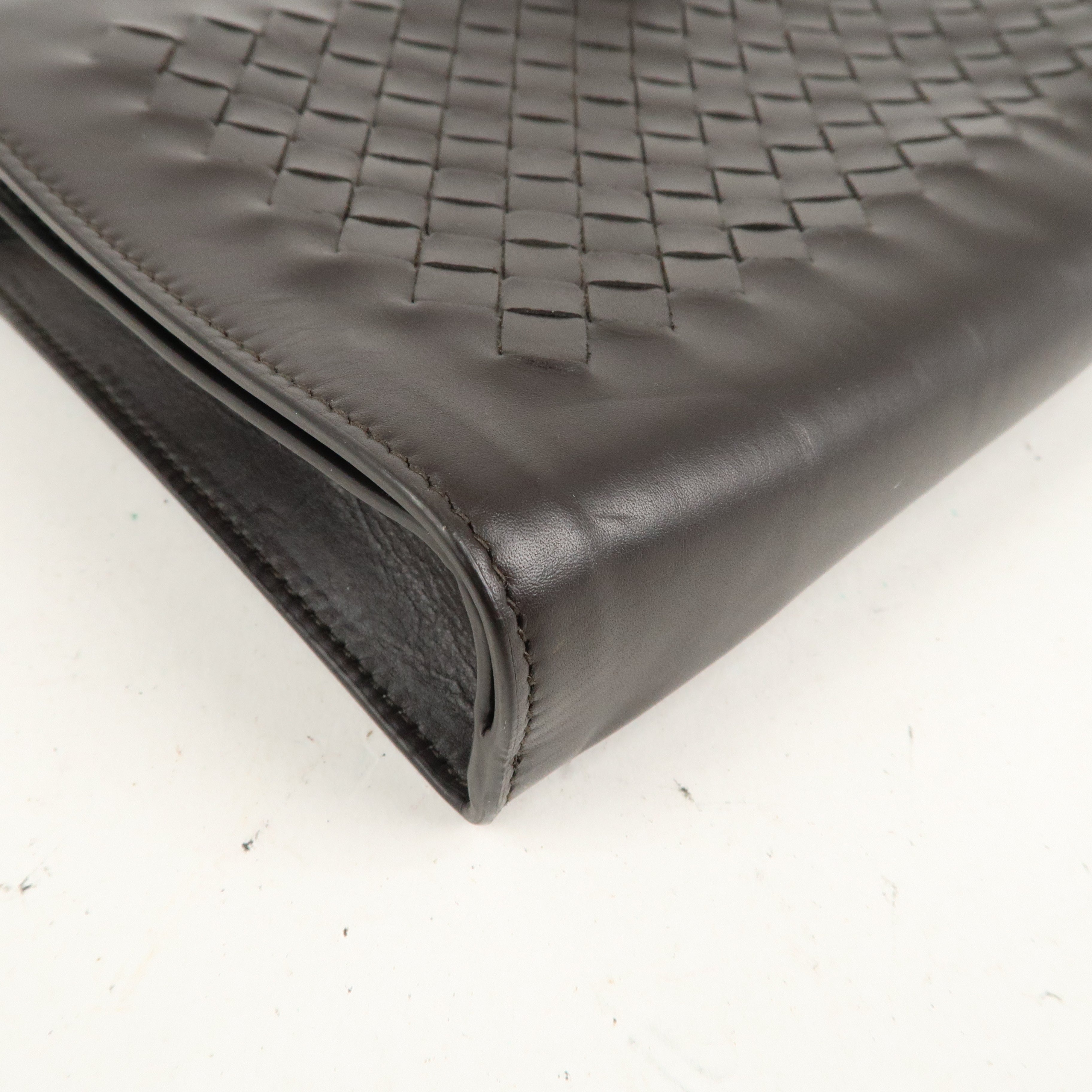 BOTTEGA VENETA Intrecciato Leather Second Bag Clutch Bag