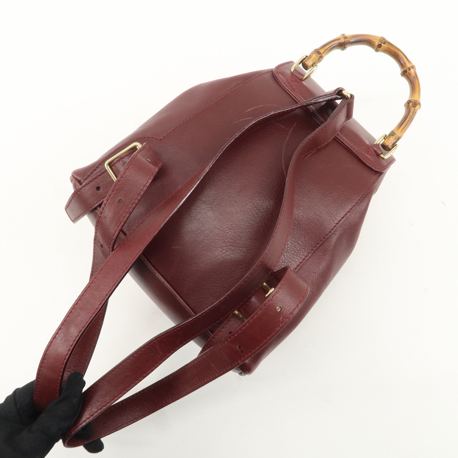 GUCCI Bamboo Leather Mini Ruck Sack Back Pack 003.2058.0030.0