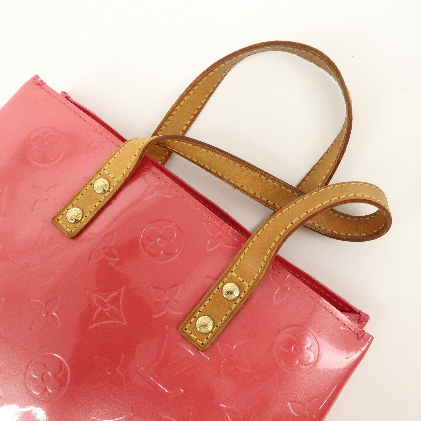 Louis Vuitton Monogram Vernis Lead PM Hand Bag Framboise M9132F