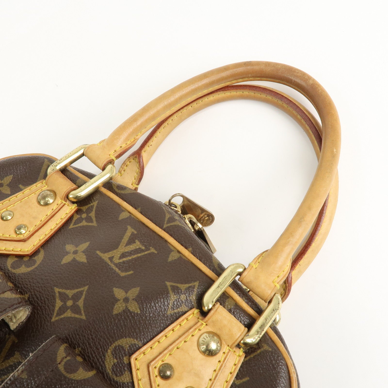 Louis Vuitton Monogram Manhattan PM Hand Bag Brown M40026