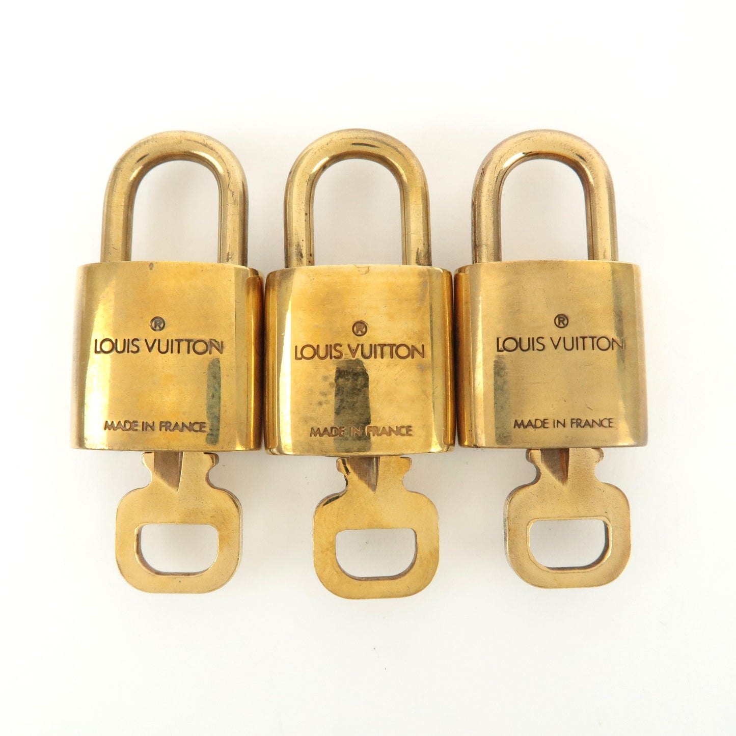 Louis Vuitton Set of 10 Lock & Key Cadena Key Lock Gold