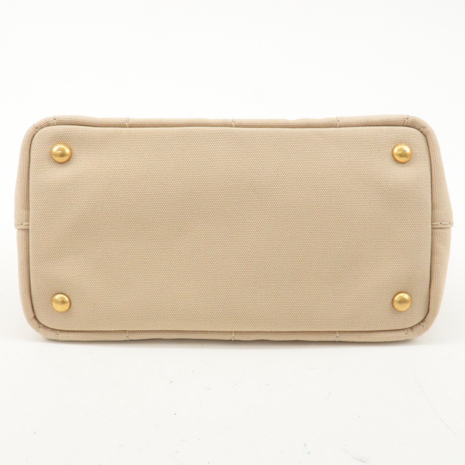 PRADA Canapa Mini Canvas 2Way Bag Shoulder Bag Beige B2439G