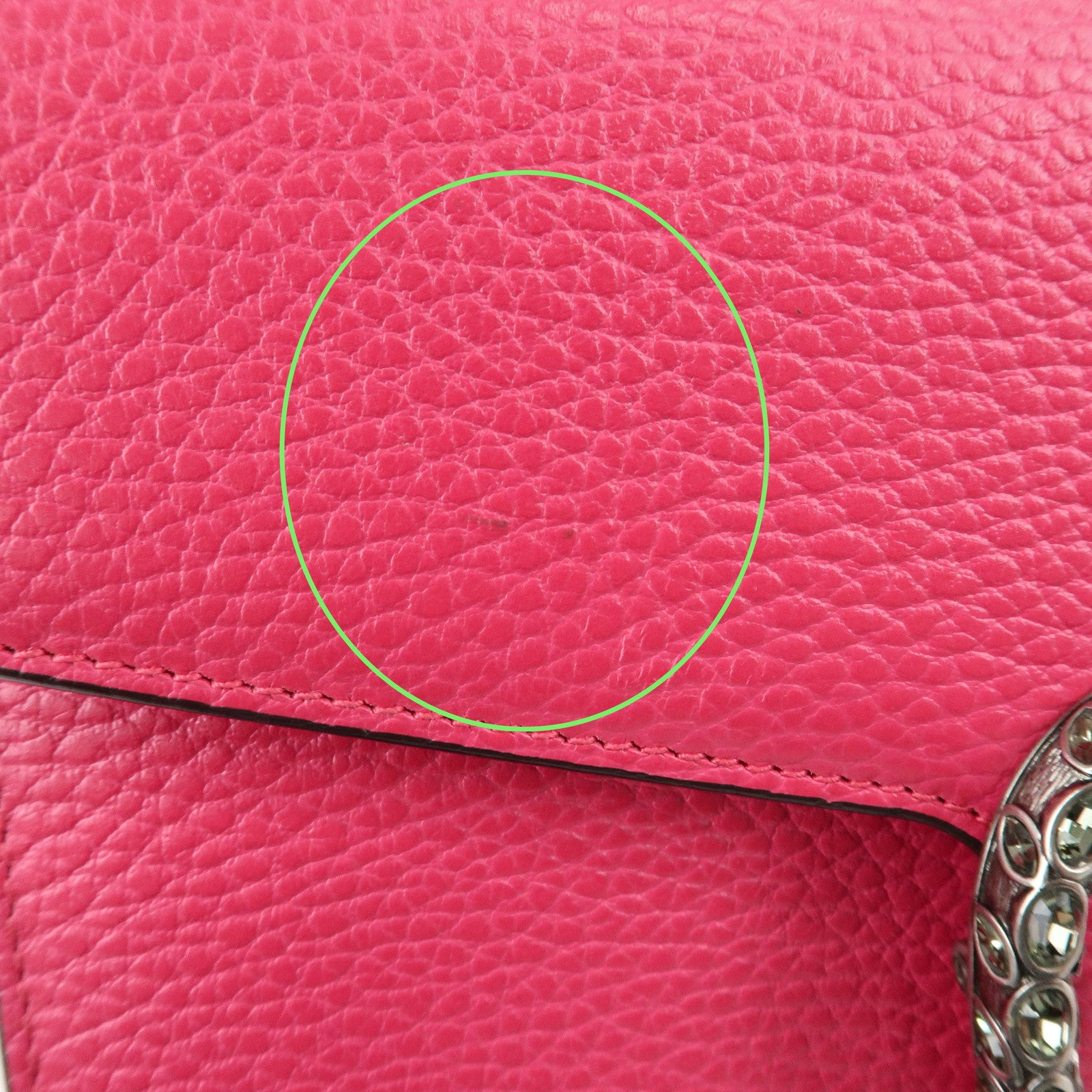 GUCCI Dionysus Leather Chain Shoulder Bag Pink 401231 Used