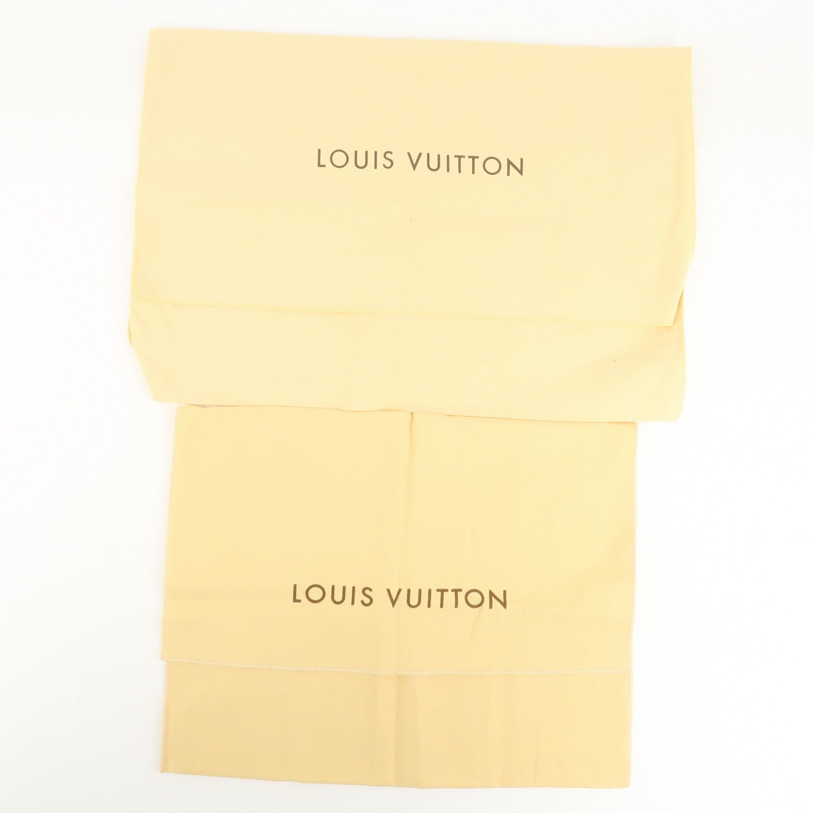 Louis Vuitton Set of 10 Dust Bag Storage Bag Flap Style Beige