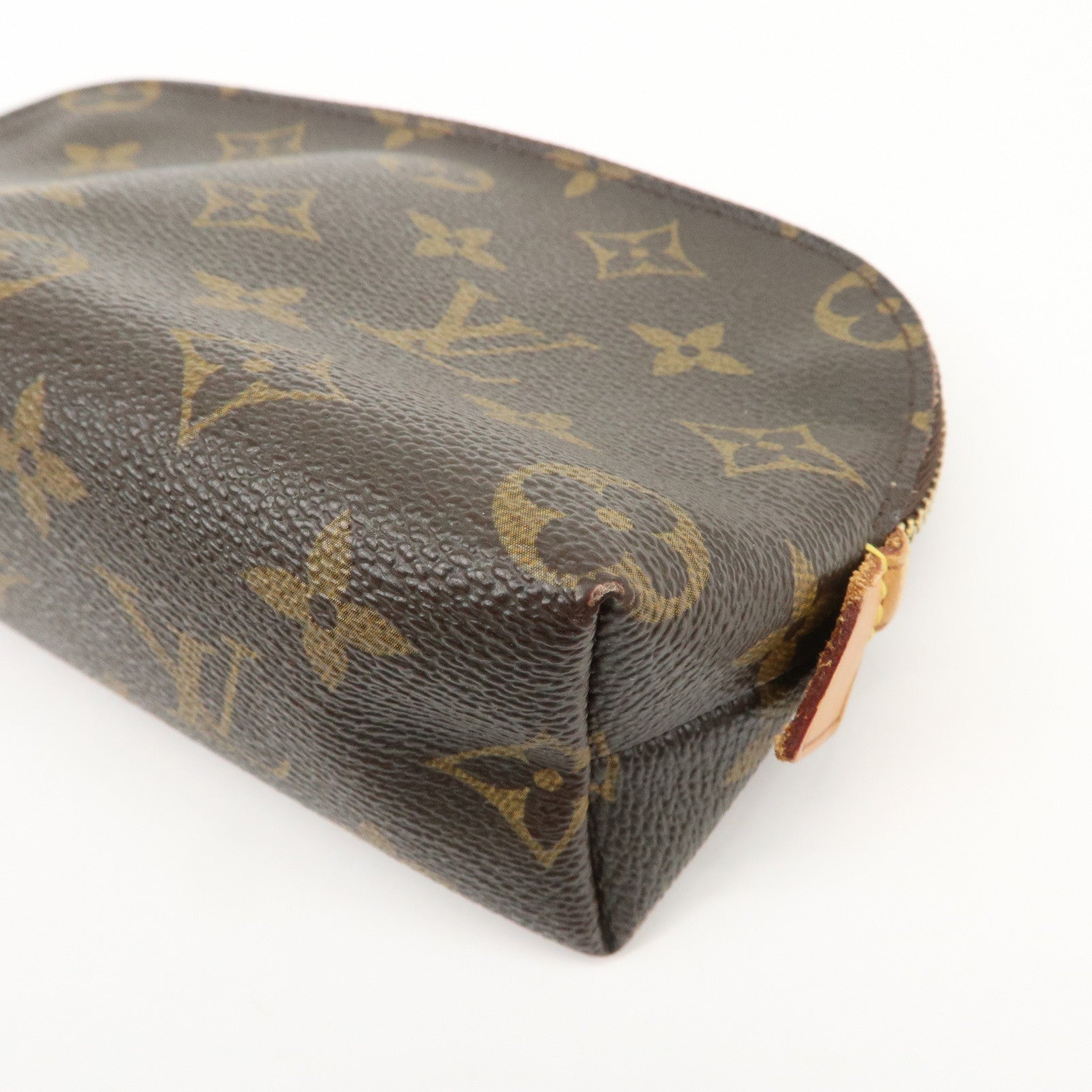 Louis Vuitton Monogram Pochette Cosmetic Pouch Brown M47515 Used