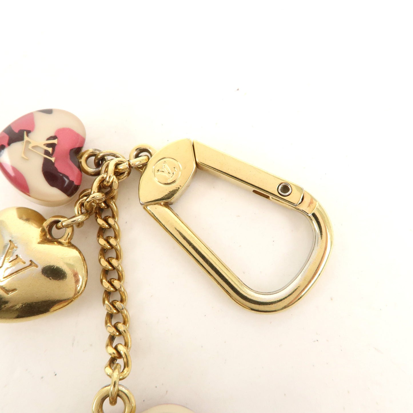 Louis Vuitton Porte Cles Leopard Bag Charm Blanc Corail M66263