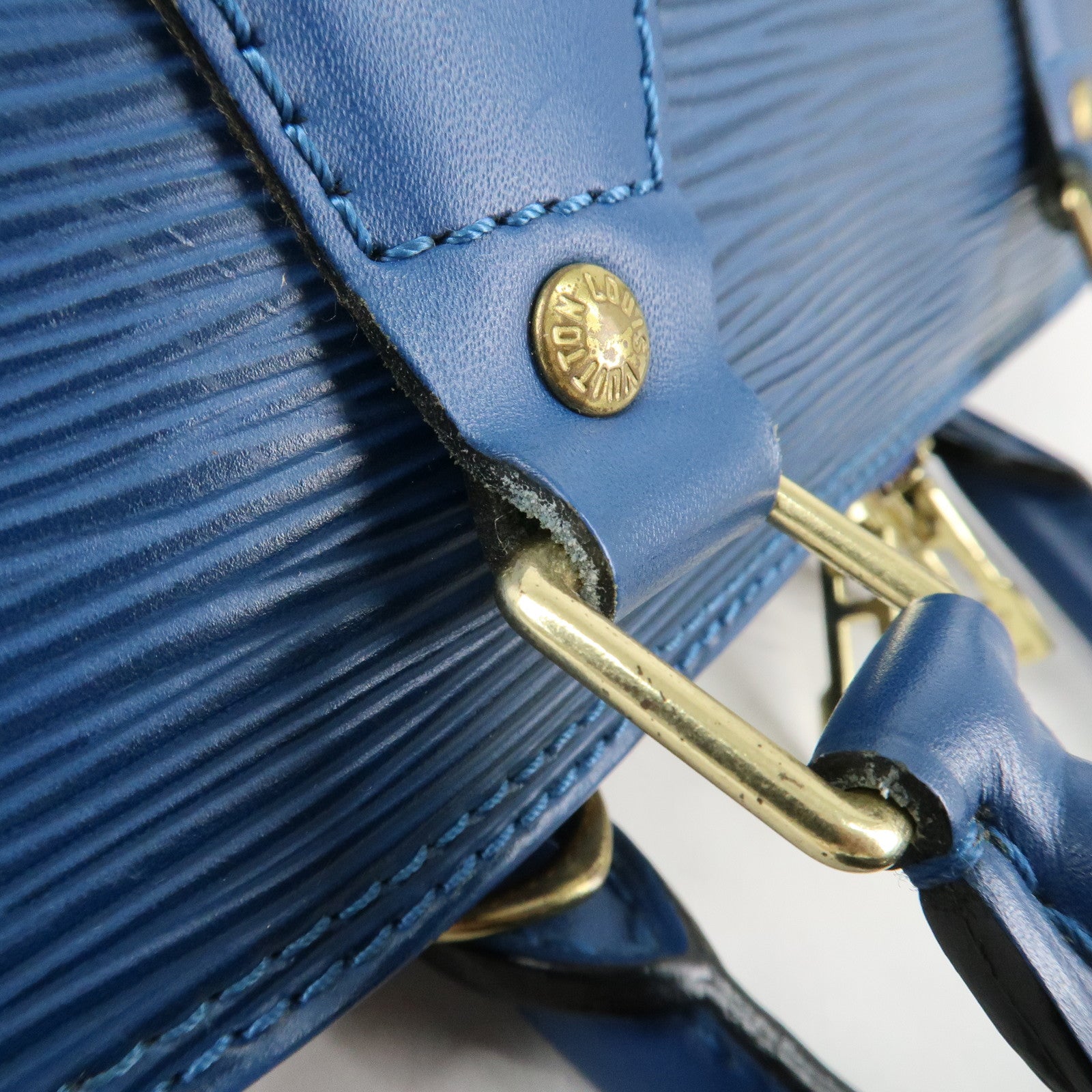 Louis Vuitton Epi Alma Hand Bag Toledo Blue M52145 Used