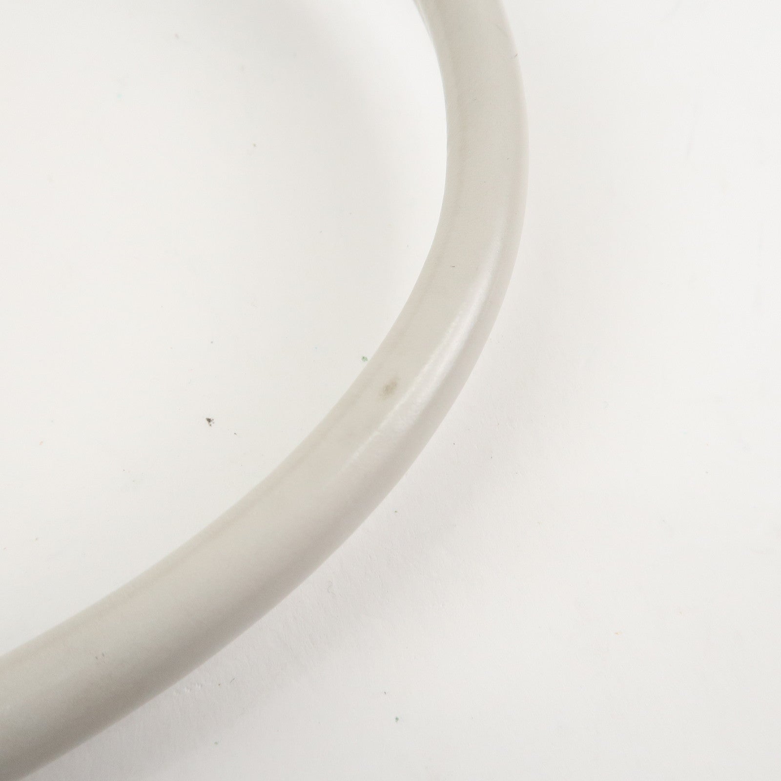 Ferragamo Gancini Pattern Leather Hand Bag Ivory Used