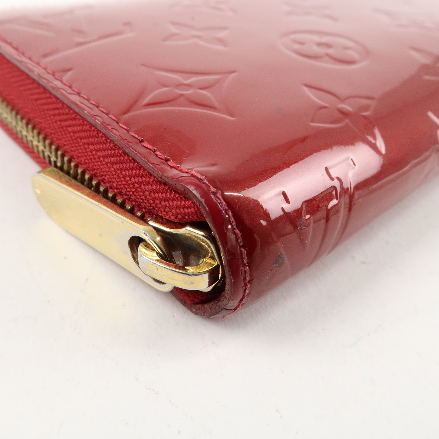 Louis Vuitton Monogram Vernis Zippy Long Wallet Red M91981
