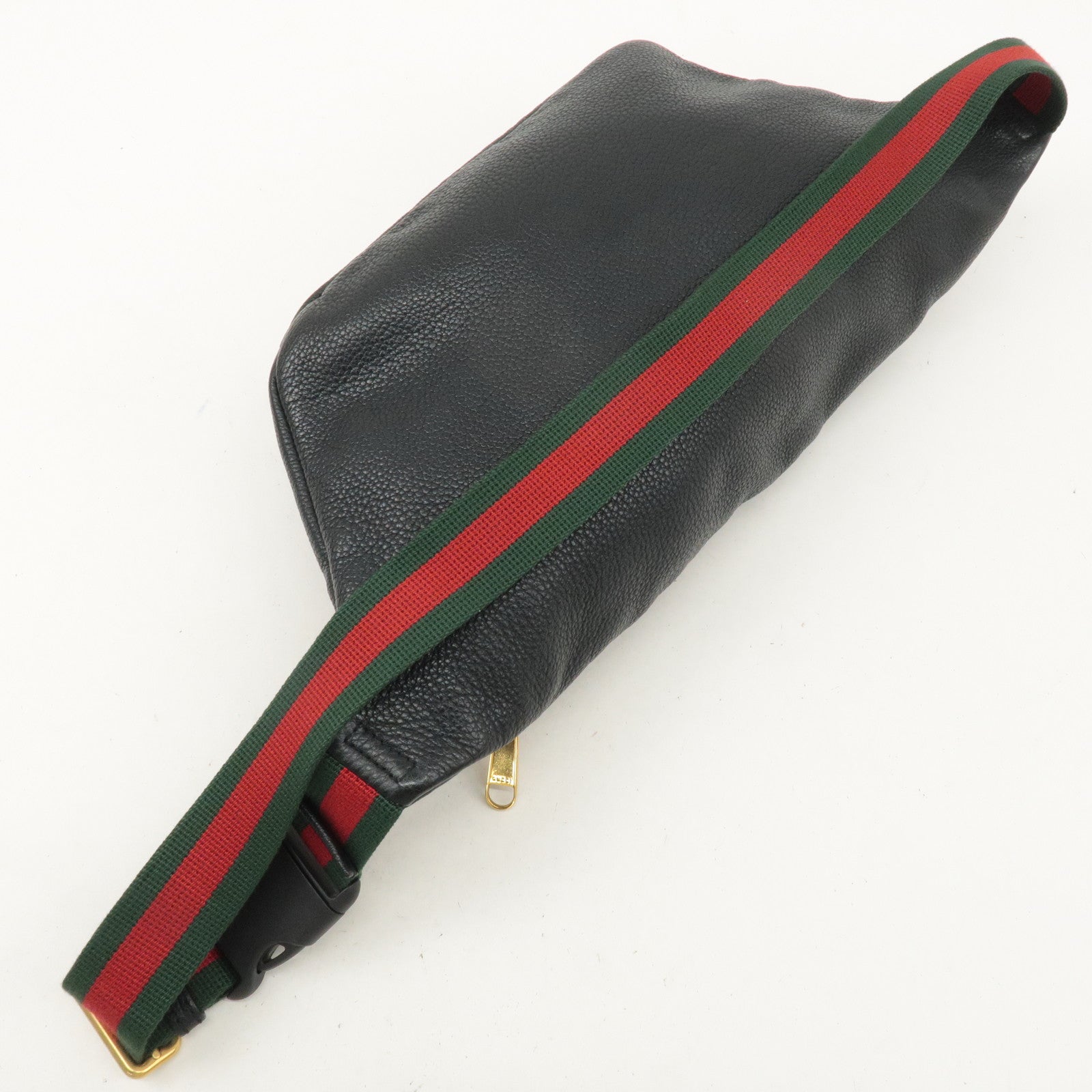 GUCCI Sherry Leather Waist Bag Black 493869