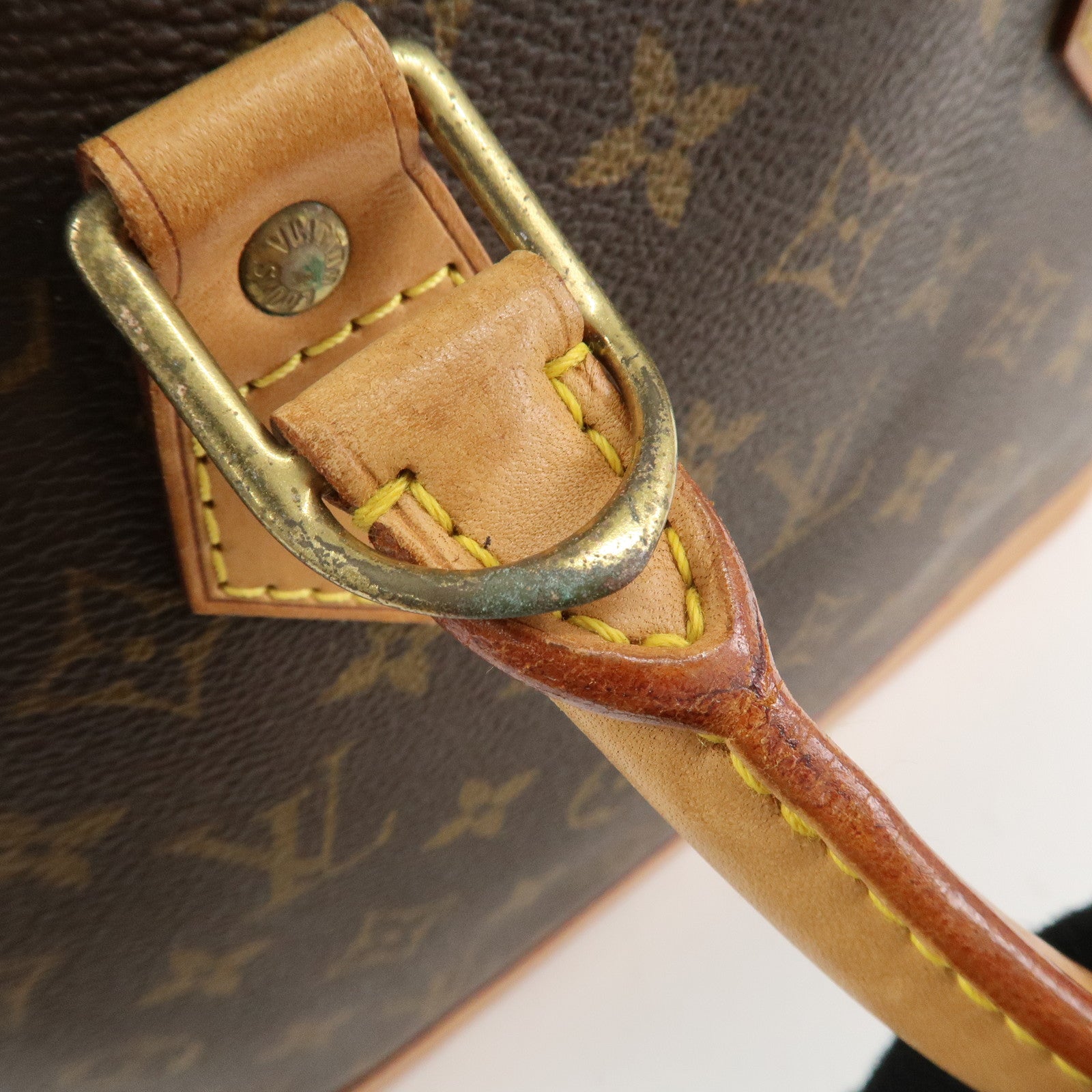 Louis Vuitton Monogram Alma Hand Bag Brown M51130 Used