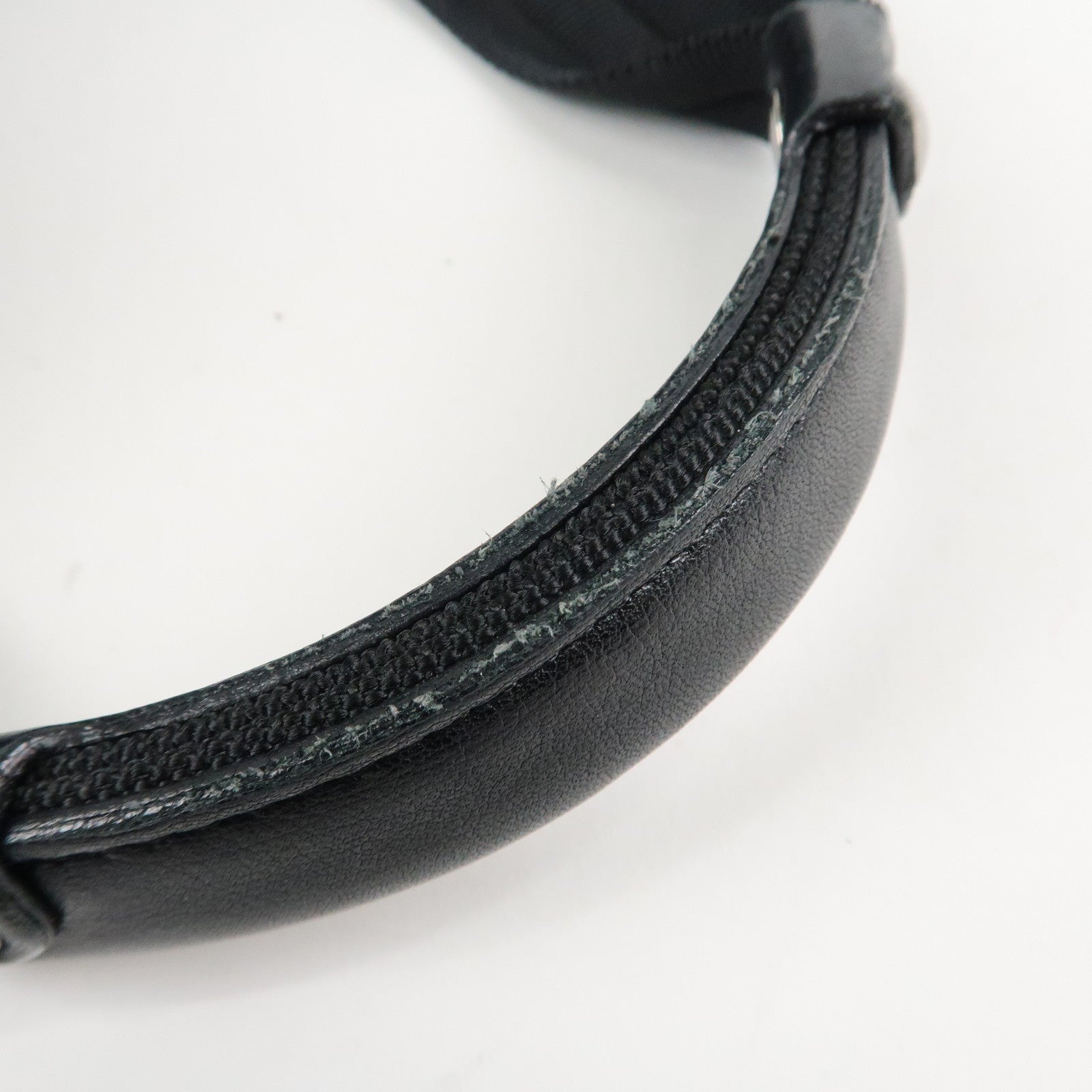 Ferragamo Gancini Pattern Canvas Leather Boston Bag Black Used