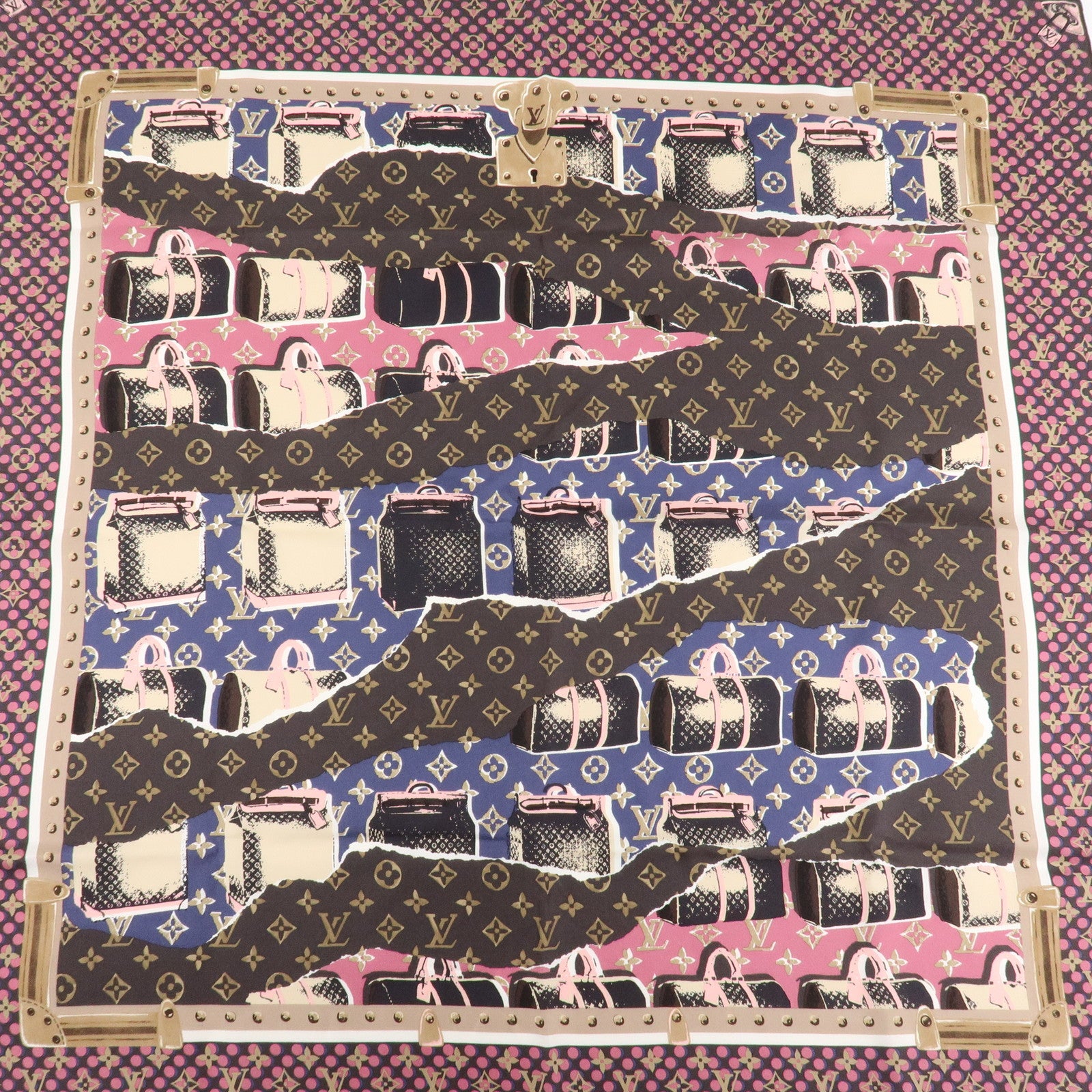 Louis Vuitton Monogram 100% Silk Scarf Monogram Wall Paper Print