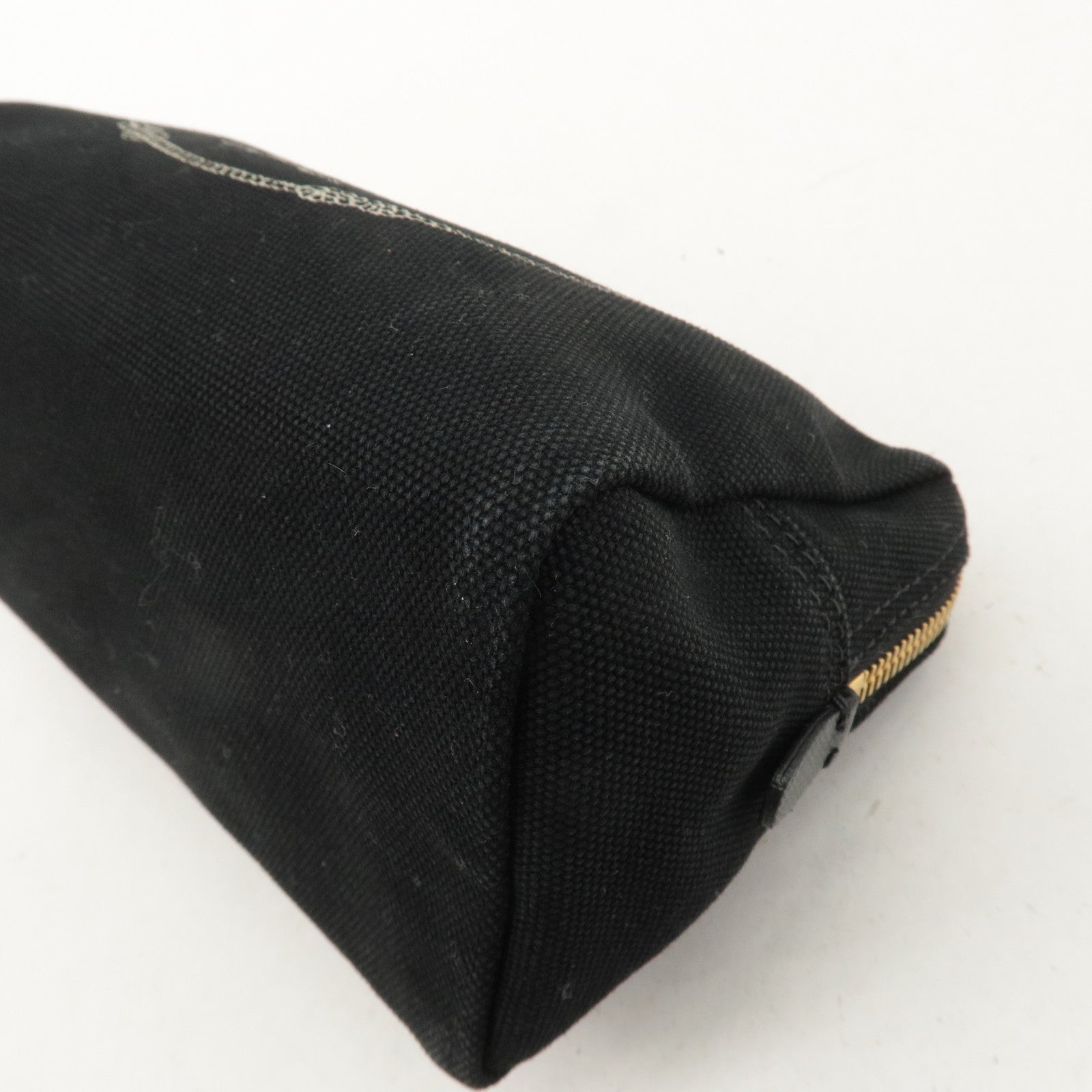 PRADA Canapa Logo Pouch Cosmetic Pouch Black 1NA693