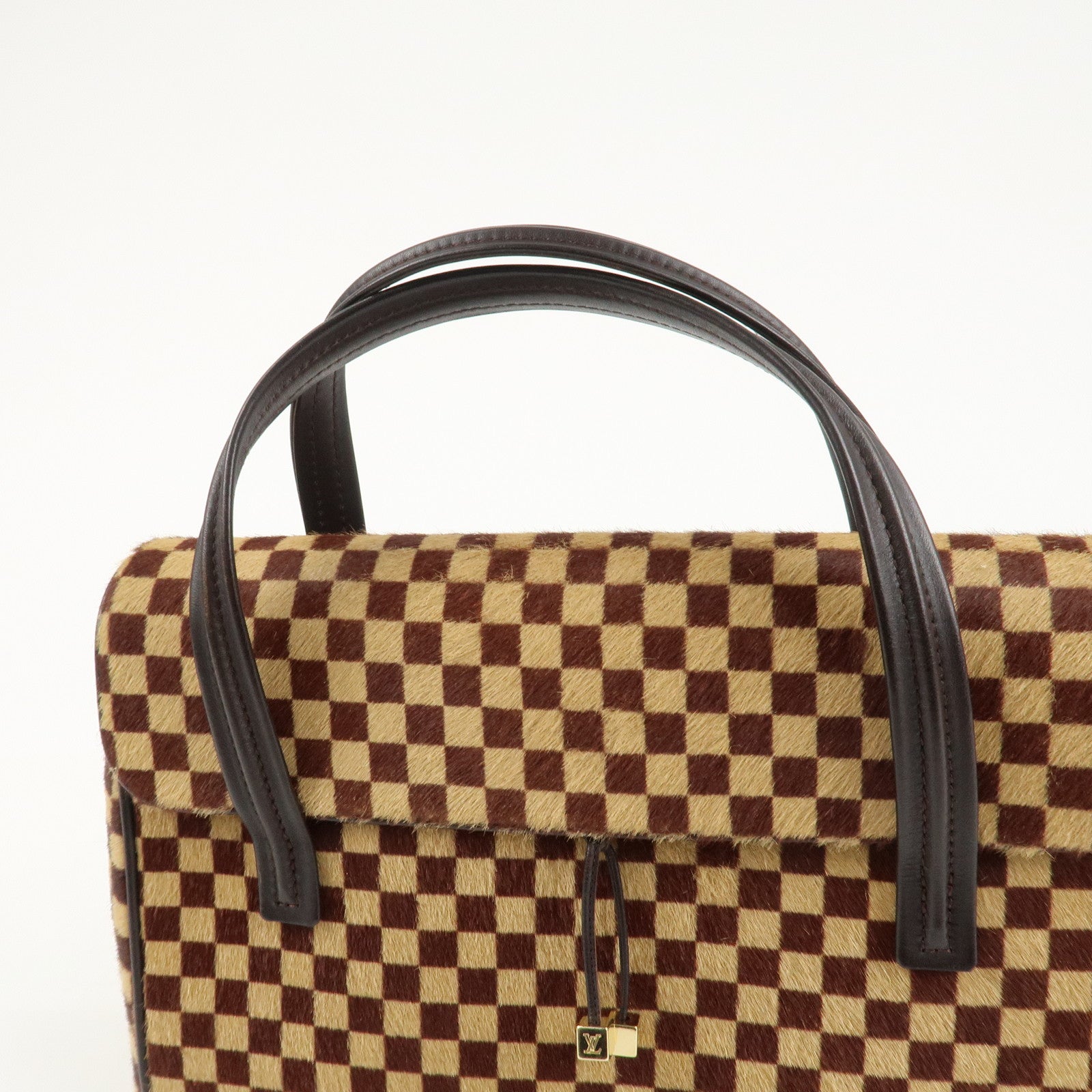 Louis Vuitton Damier Sauvage Lion Hand Bag Beige Brown M92131