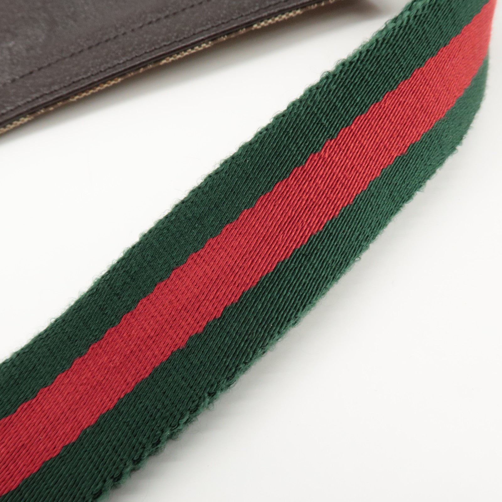 GUCCI GG Canvas Leather Waist Bag Crossbody Bag Beige Brown 28566 Used