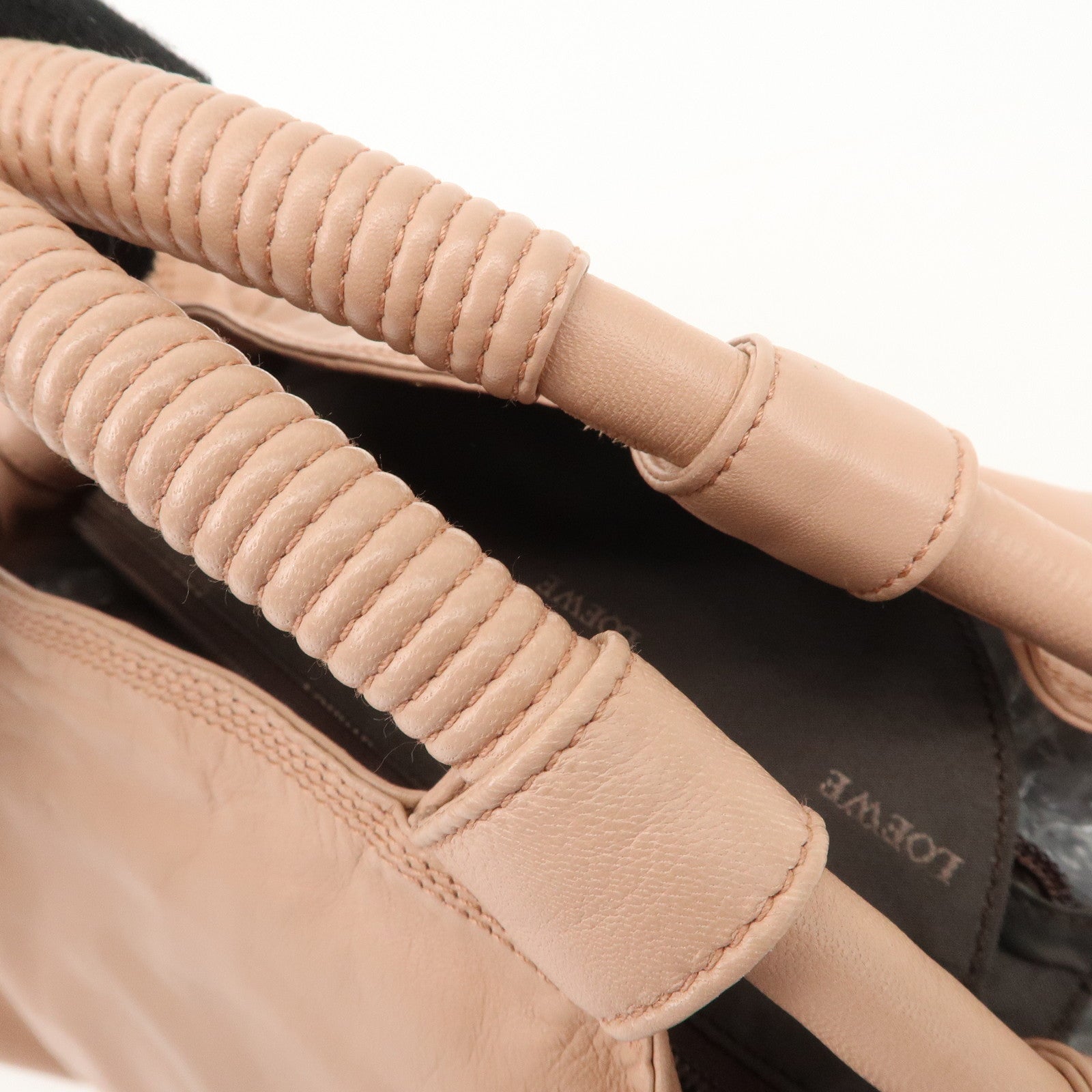 LOEWE Anagram Leather Nappa Aire Hand Bag Pink Used