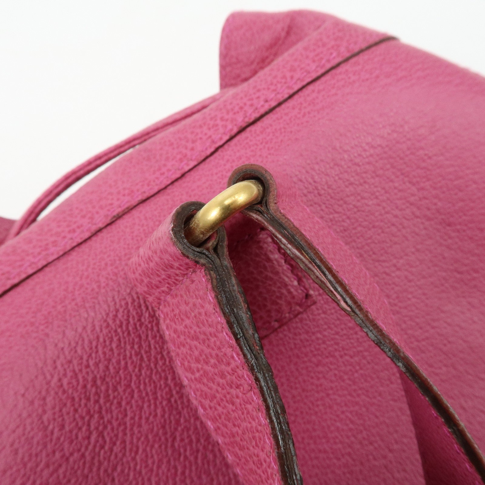GUCCI Bamboo Suede Leather Back Pack Pink 003.2855.0043 Used