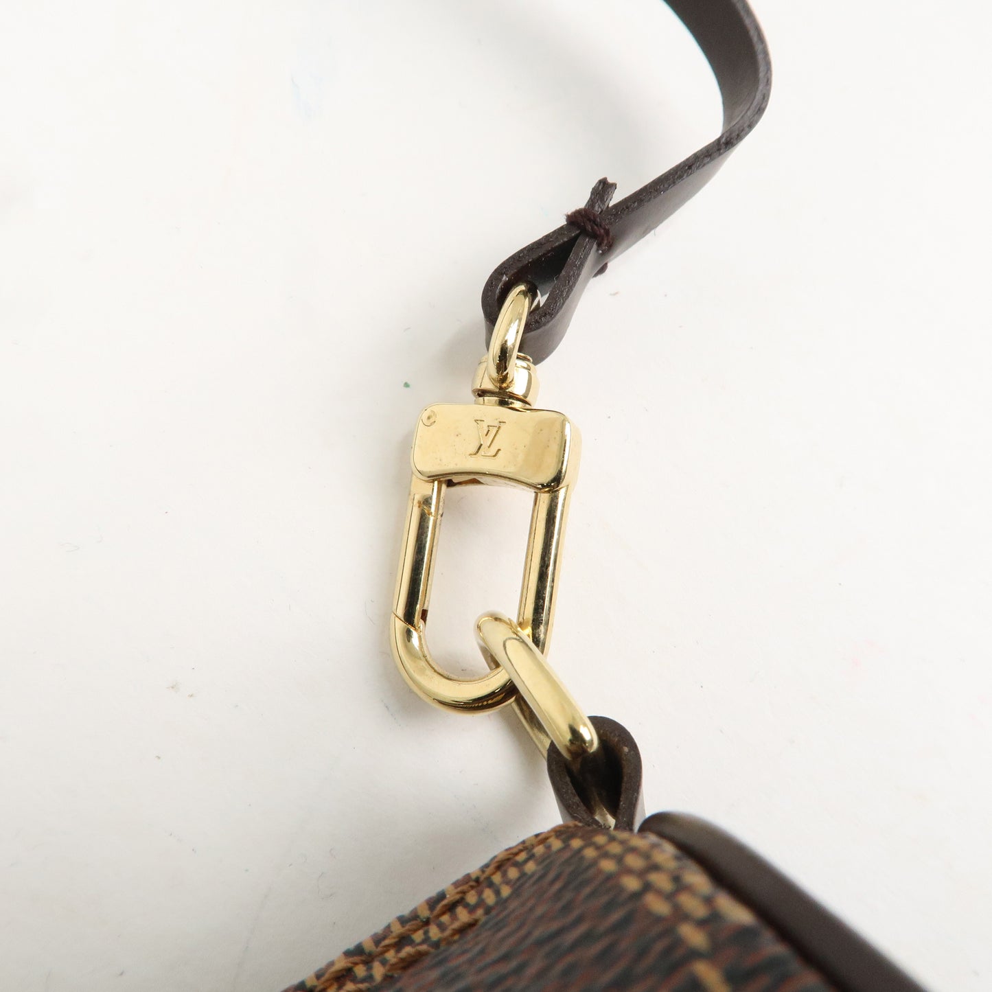 Louis Vuitton Damier Mini Pouch For Papillon Bag Brown