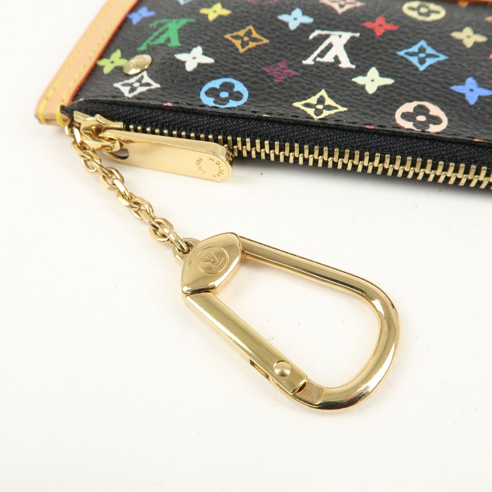 Louis Vuitton Monogram Multi Color Pochette Cles Noir M92654