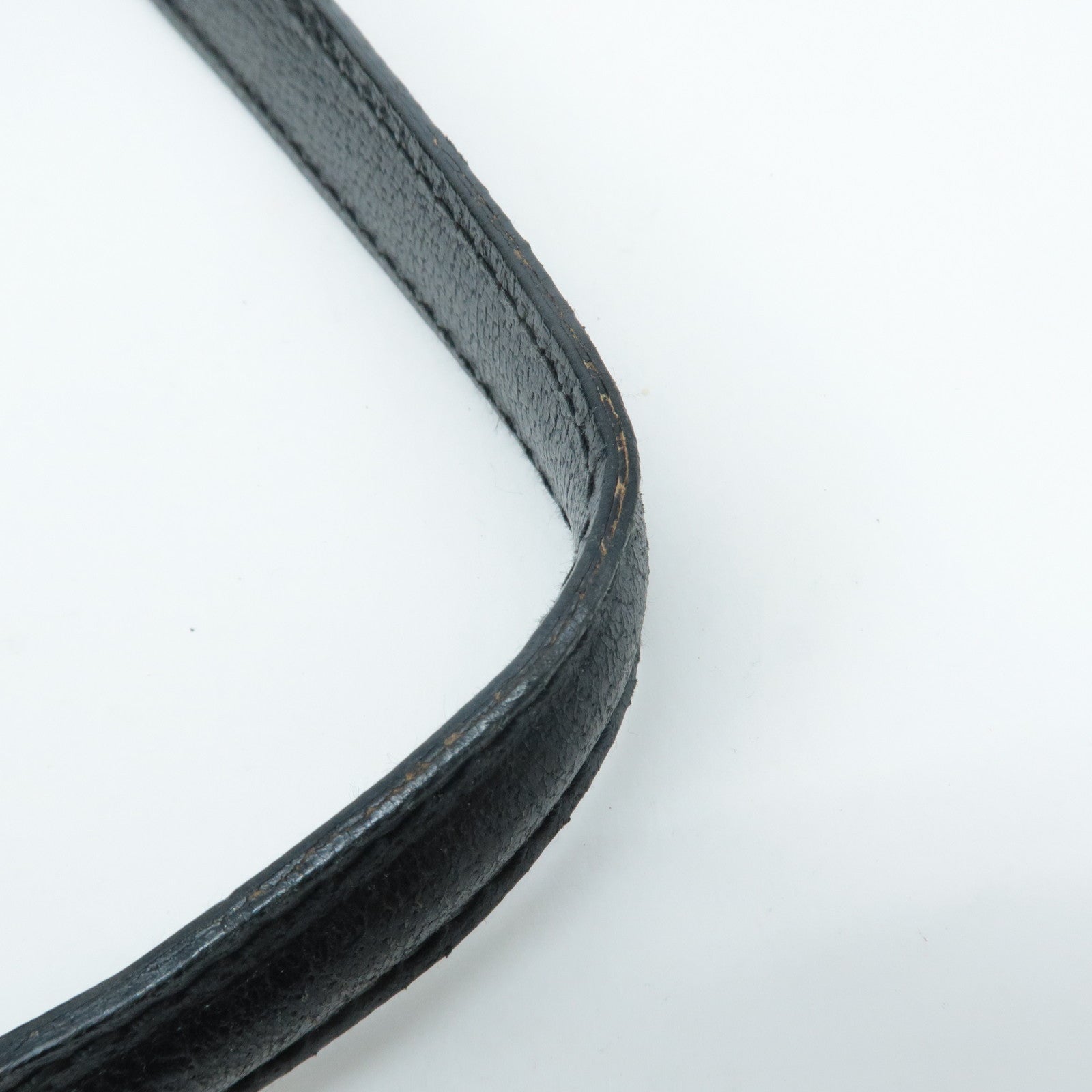 GUCCI GG Canvas Leather Shoulder Bag Black 113012 Used