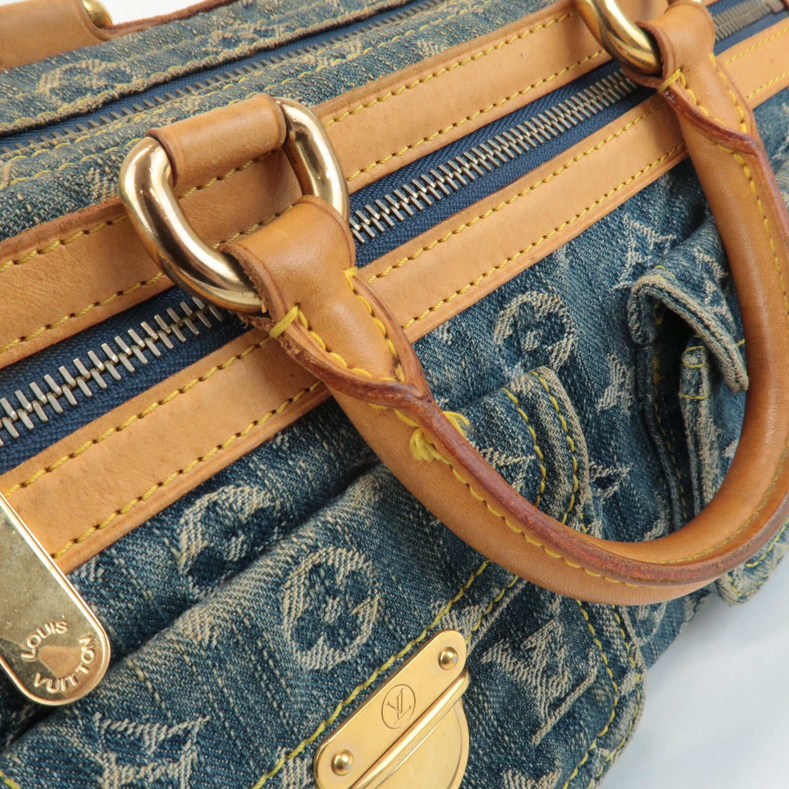 Louis Vuitton Monogram Denim Neo Speedy Boston Bag Blue M95019