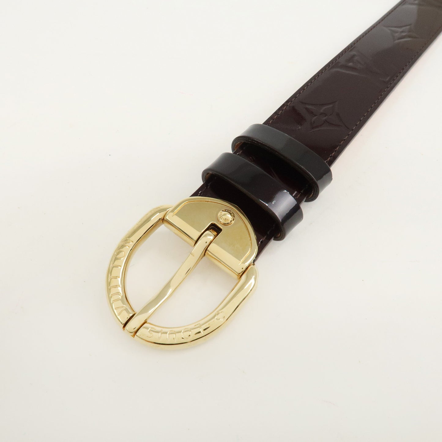 Louis Vuitton Monogram Vernis SaintTulle Belt 80/32 Amarante M6979