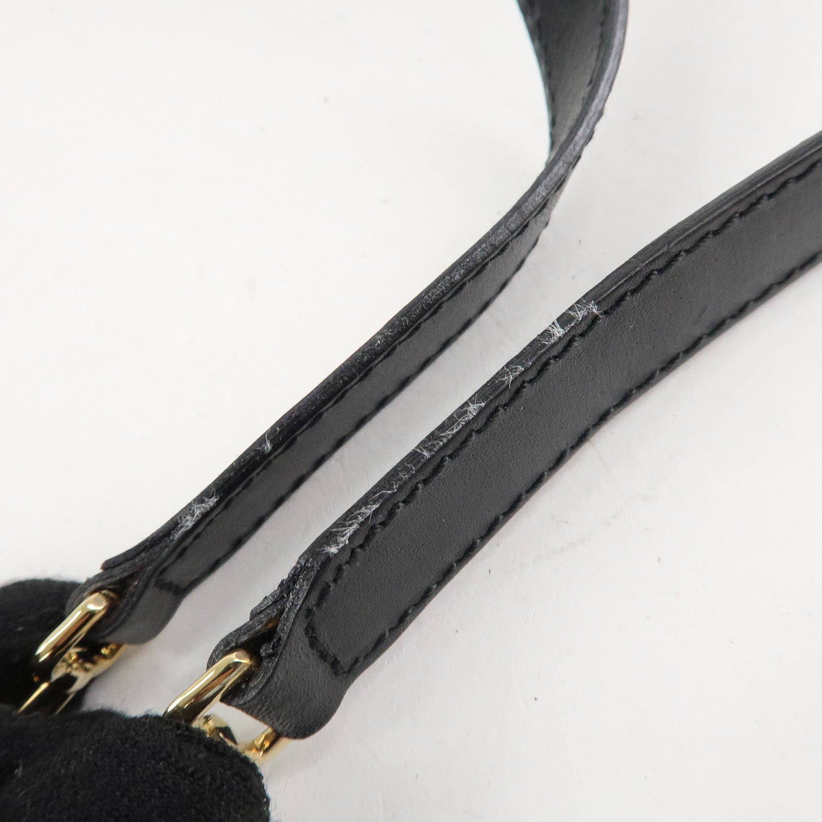 Ferragamo Leather Gancini 2Way Hand Shoulder Bag Black AT210536 Used